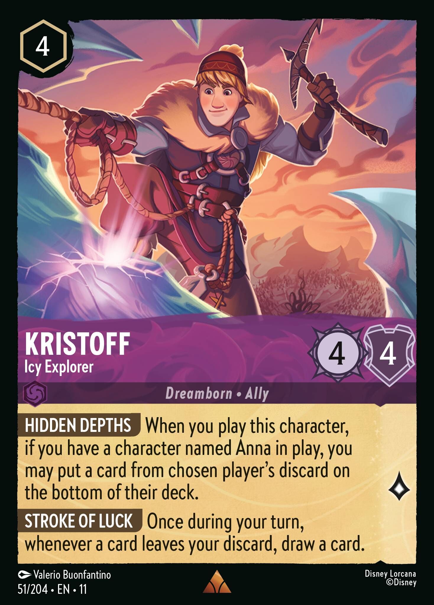 Winterspell - 51/204 Kristoff - Icy Explorer R (Foil)