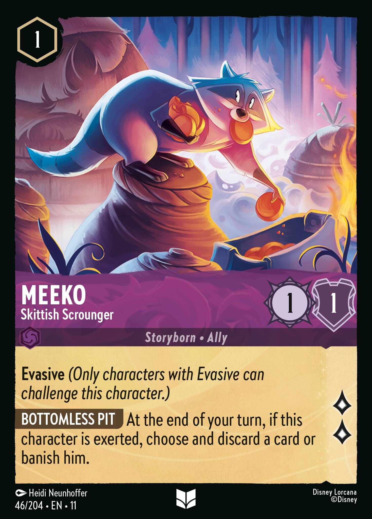Winterspell - 46/204 Meeko - Skittish Scrounger UC (Foil)