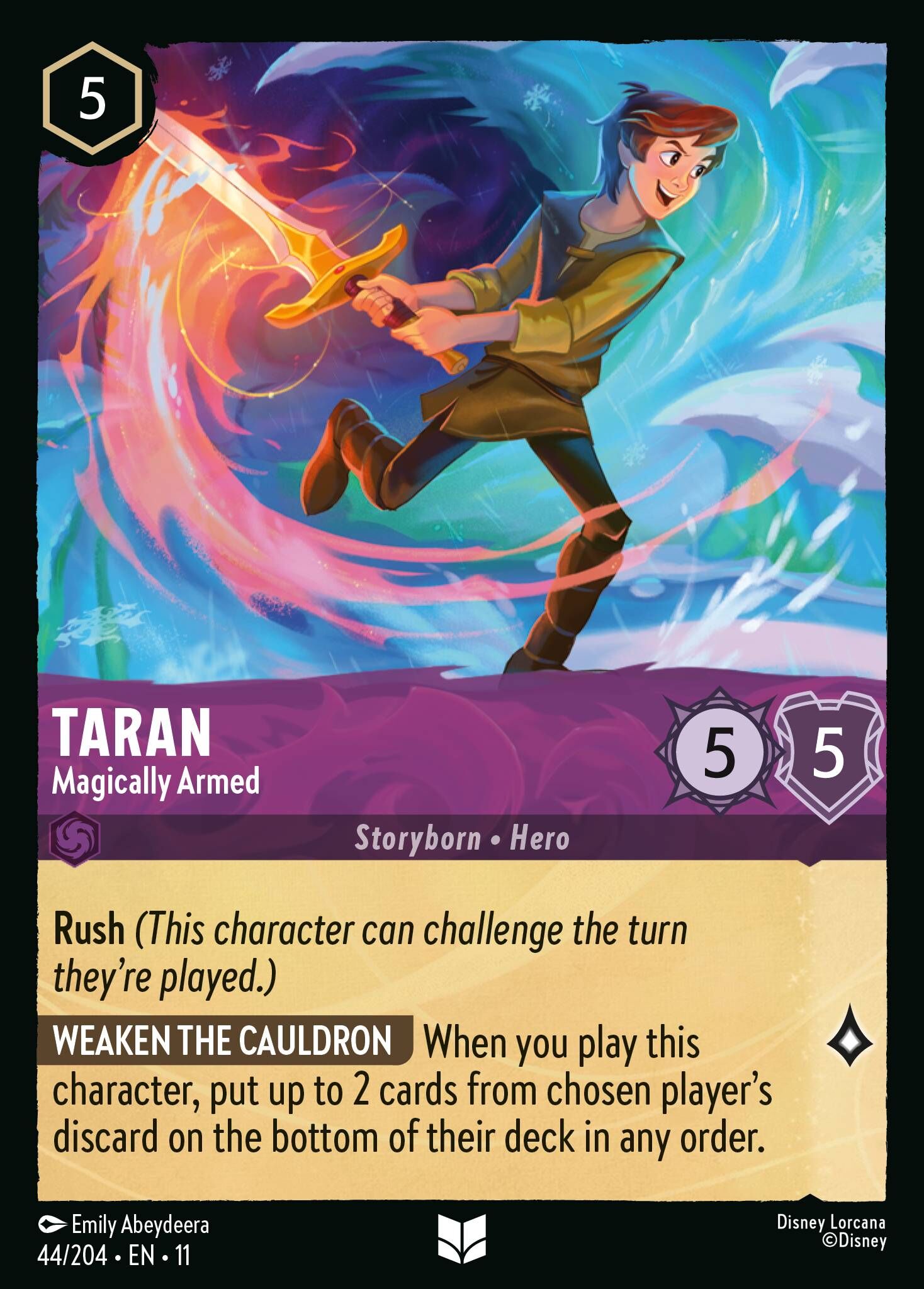 Winterspell - 44/204 Taran - Magically Armed UC (Foil)
