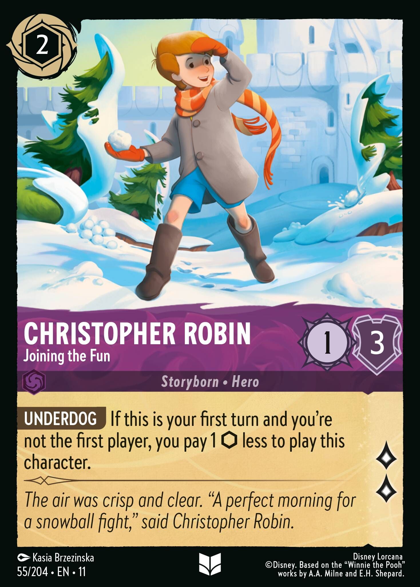 Winterspell - 55/204 Christopher Robin - Joining the Fun UC (Foil)