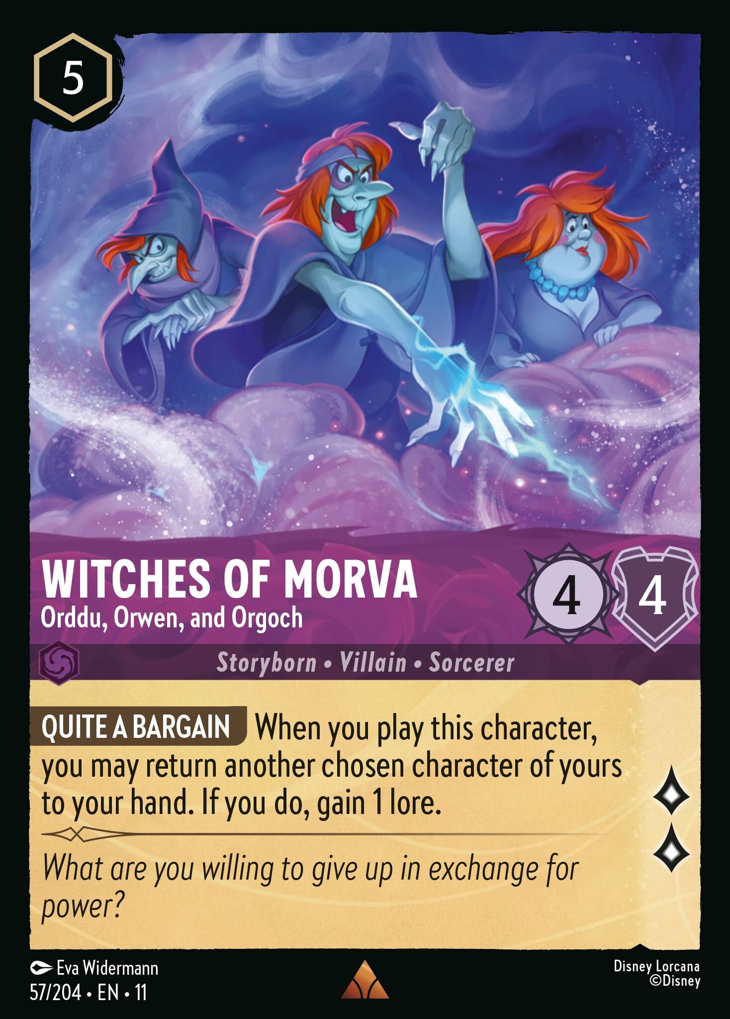 Winterspell - 57/204 Witches of Morva - Orddu, Orwen, and Orgoch R (Foil)