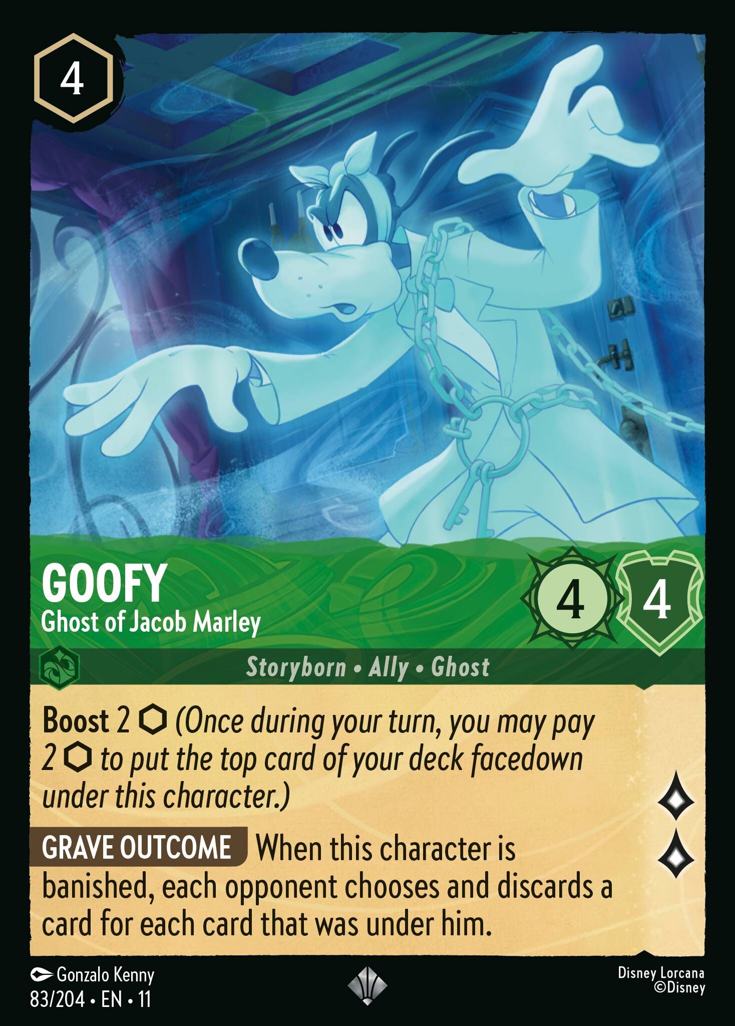 Winterspell - 83/204 Goofy - Ghost of Jacob Marley SR (Foil)