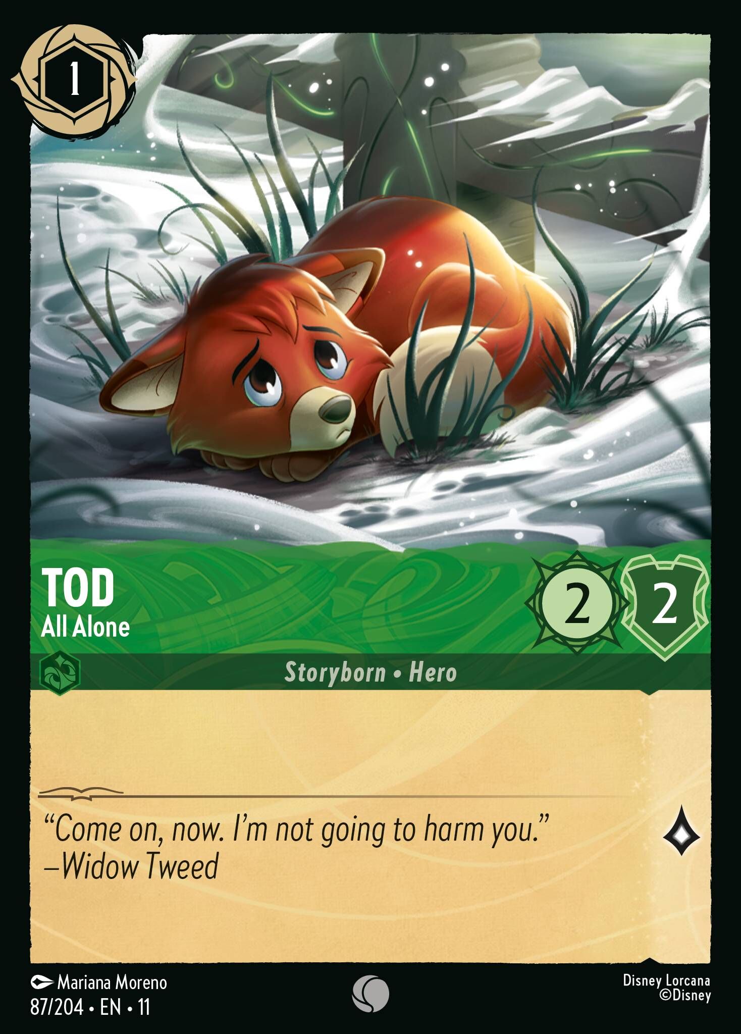 Winterspell - 87/204 Tod - All Alone C (Foil)