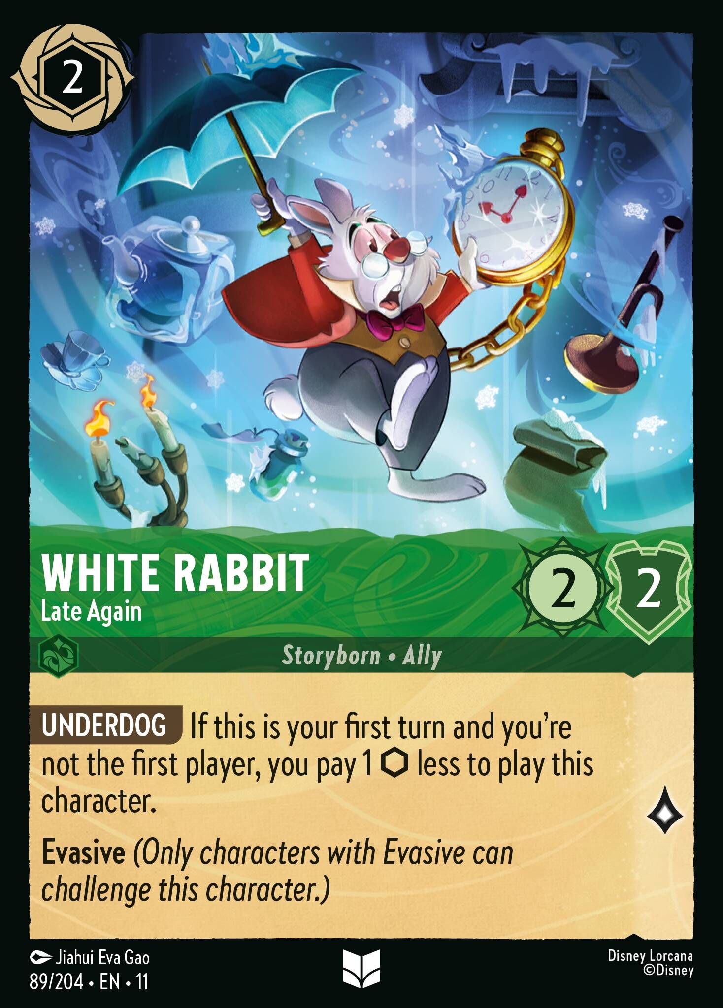Winterspell - 89/204 White Rabbit - Late Again UC (Foil)