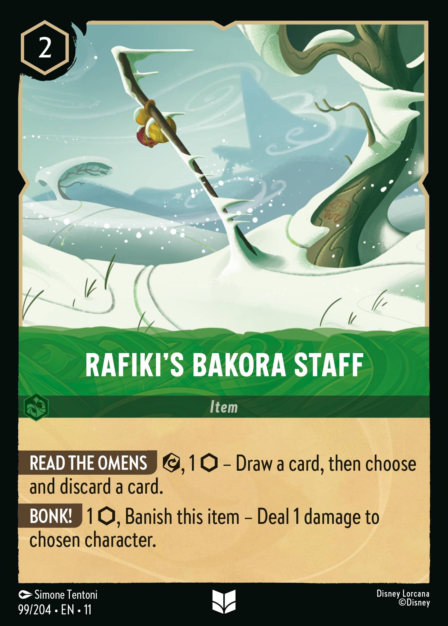 Winterspell - 99/204 Rafiki's Bakora Staff UC (Foil)