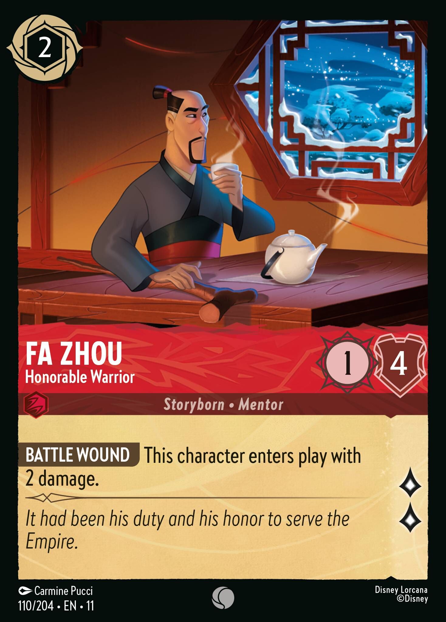 Winterspell - 110/204 Fa Zhou - Honorable Warrior C (Foil)