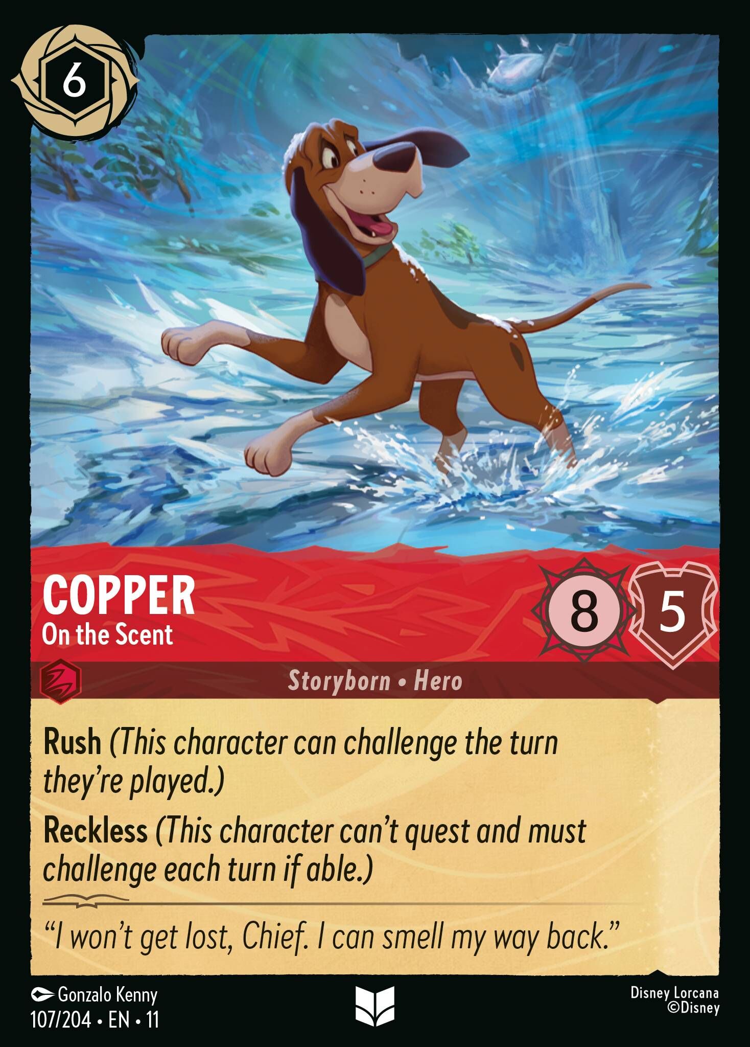Winterspell - 107/204 Copper - On the Scent UC (Foil)