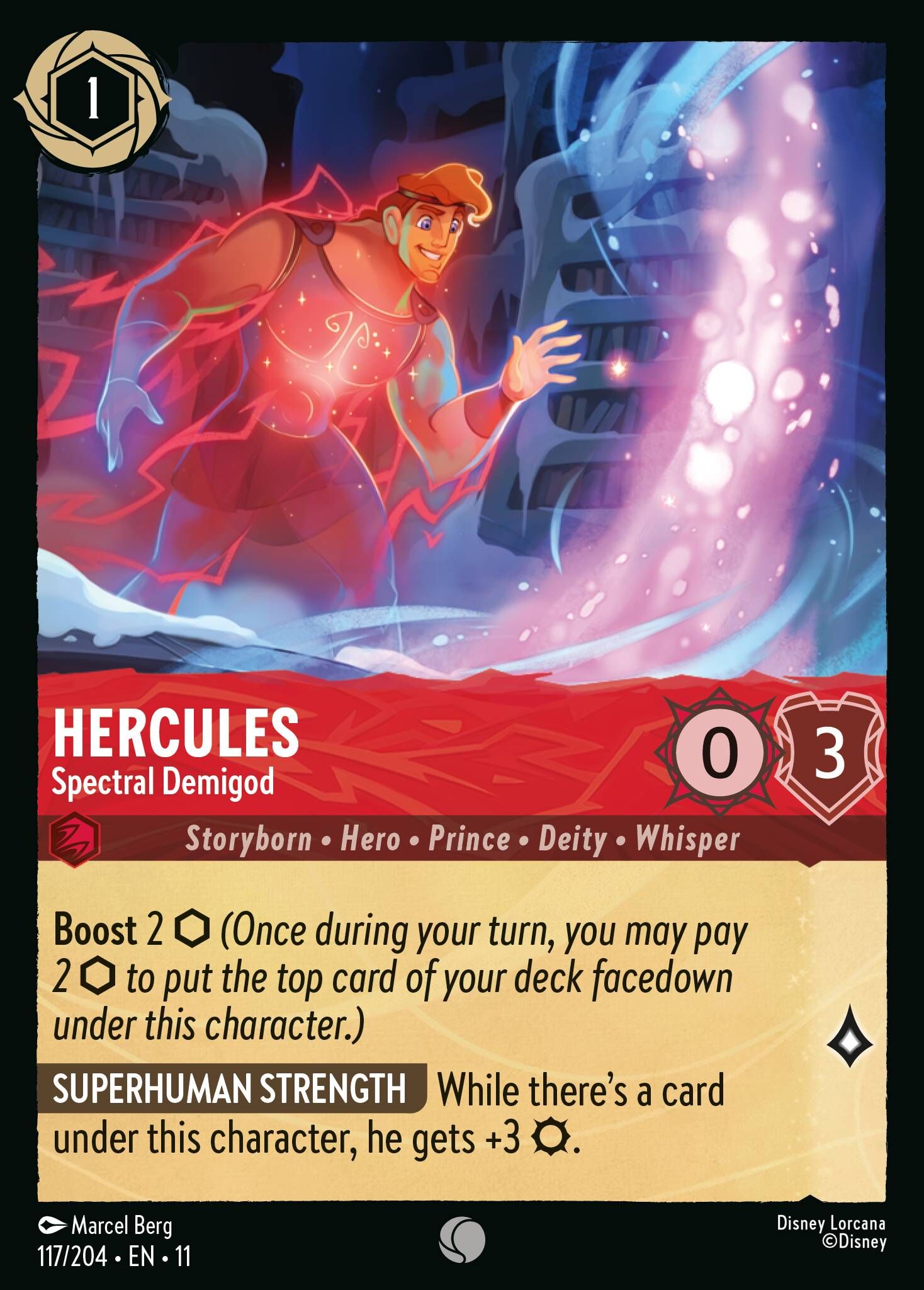 Winterspell - 117/204 Hercules - Spectral Demigod C (Foil)
