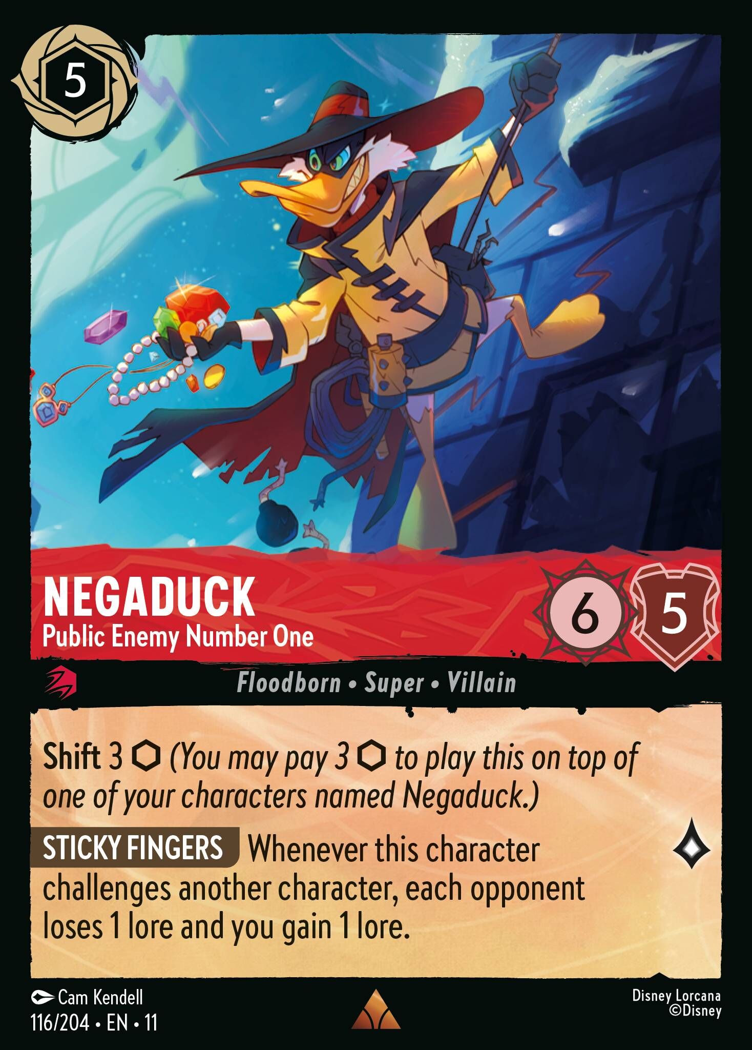 Winterspell - 116/204 Negaduck - Public Enemy Number One R (Foil)