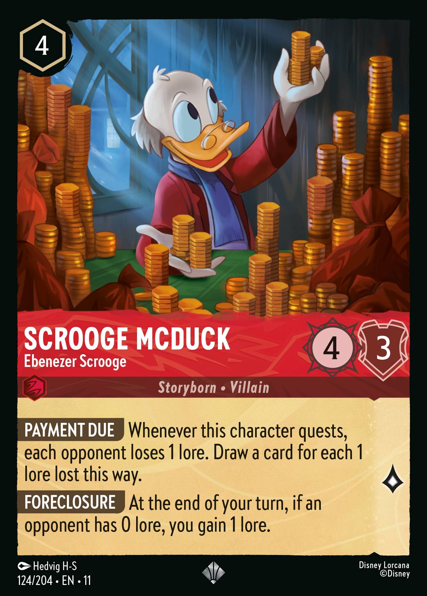 Winterspell - 124/204 Scrooge McDuck - Ebenezer Scrooge SR (Foil)