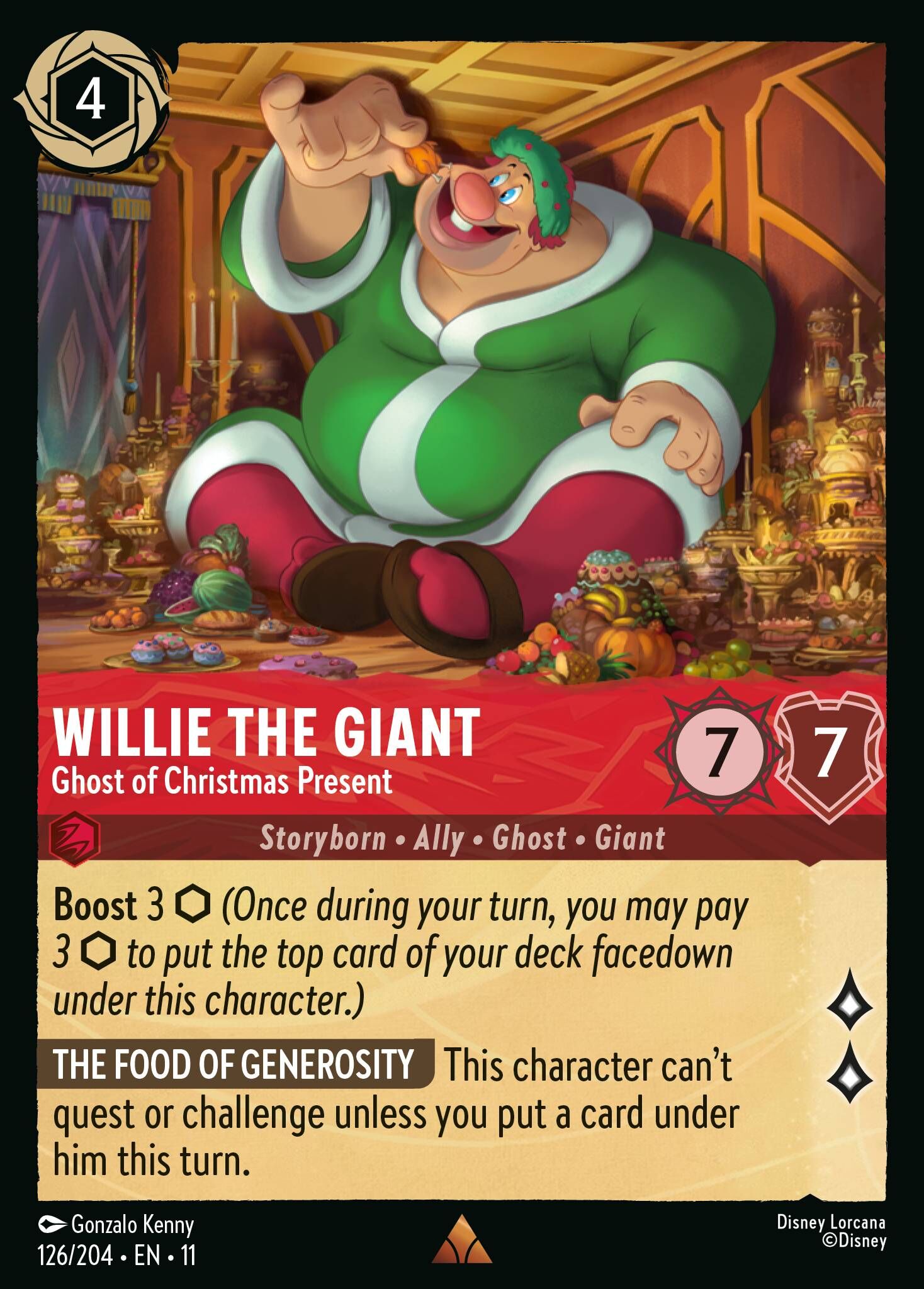 Winterspell - 126/204 Willie the Giant - Ghost of Christmas Present R (Foil)