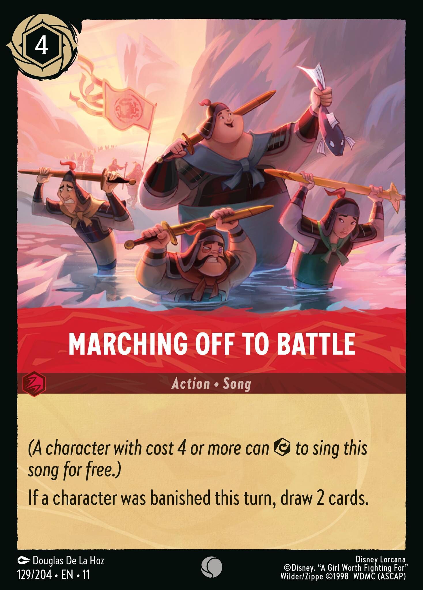 Winterspell - 129/204 Marching Off to Battle C (Foil)