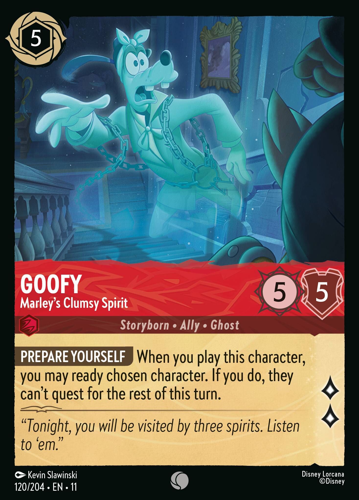 Winterspell - 120/204 Goofy - Marley's Clumsy Spirit C (Foil)