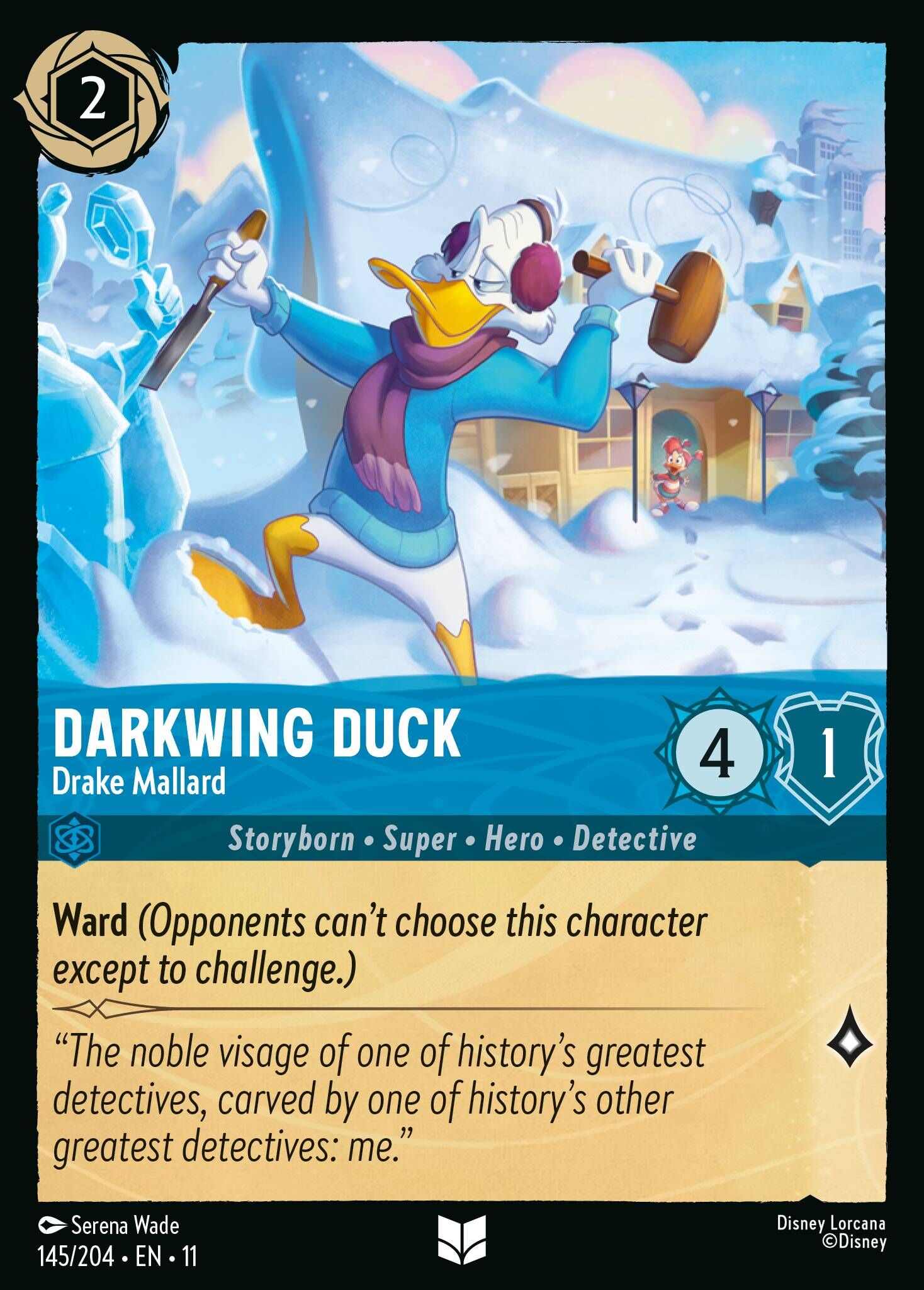 Winterspell - 145/204 Darkwing Duck - Drake Mallard UC (Foil)