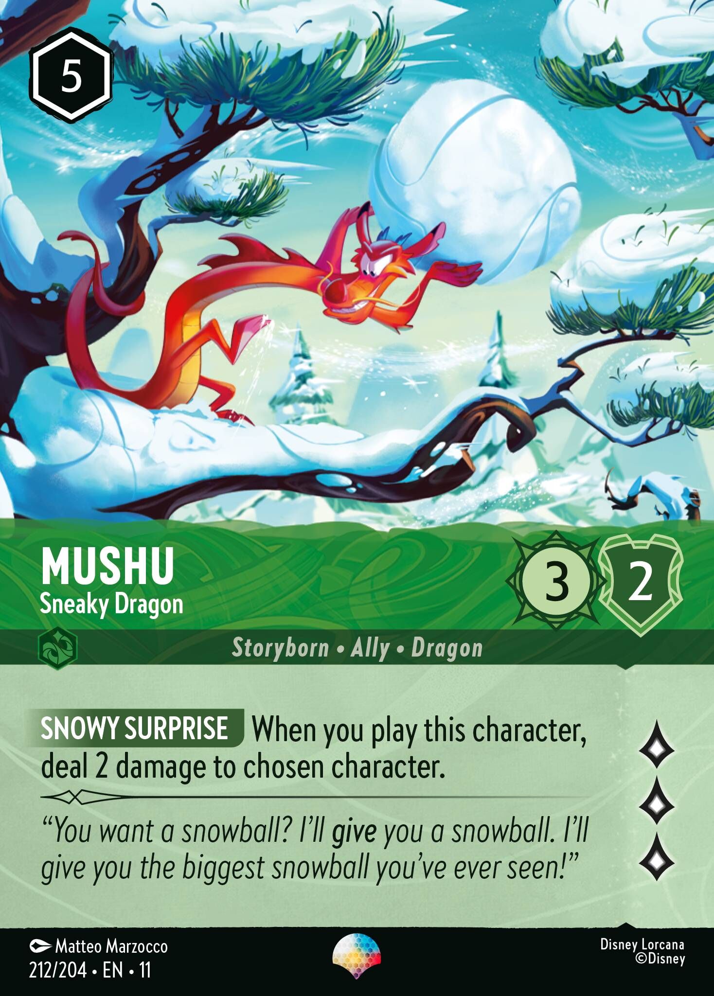 Winterspell - 212/204 Mushu - Sneaky Dragon EP
