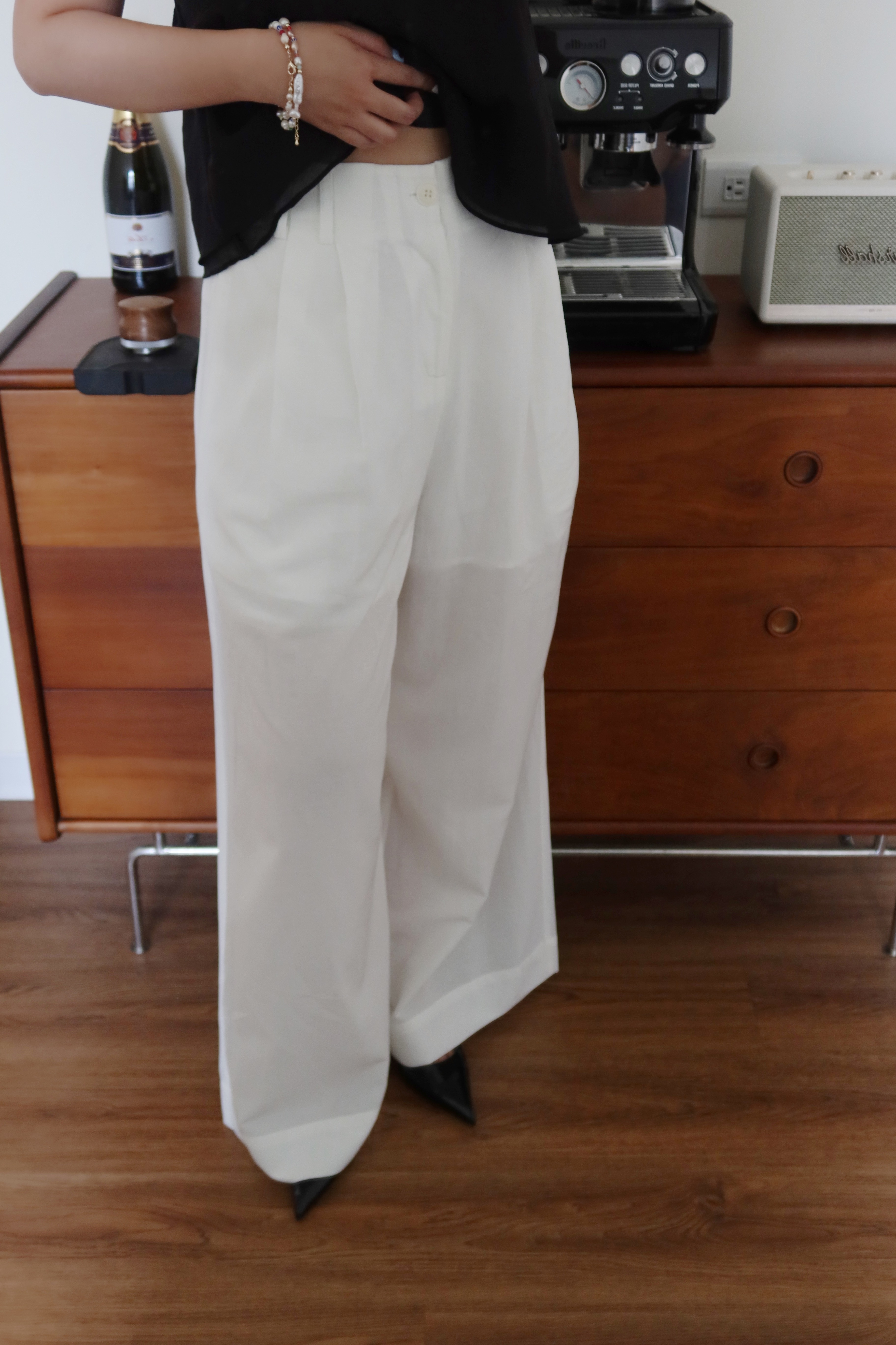 (預購) MY06不炸梨系列 -輕薄舒服前打褶西裝褲 2 Colors(S/M/L)
