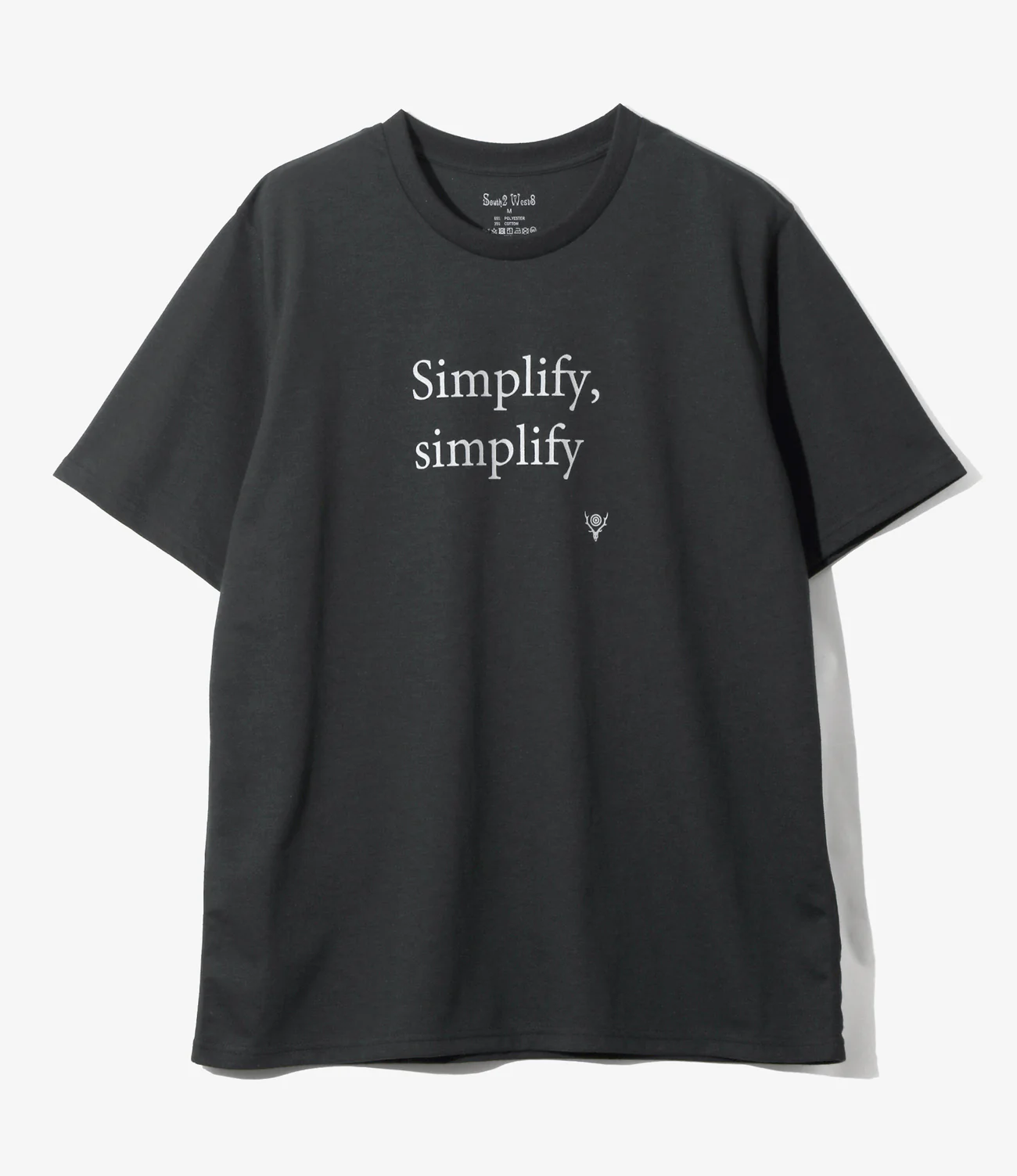 South2 West8｜S/S Crew Neck Tee-Simplify, simplify "BLACK"