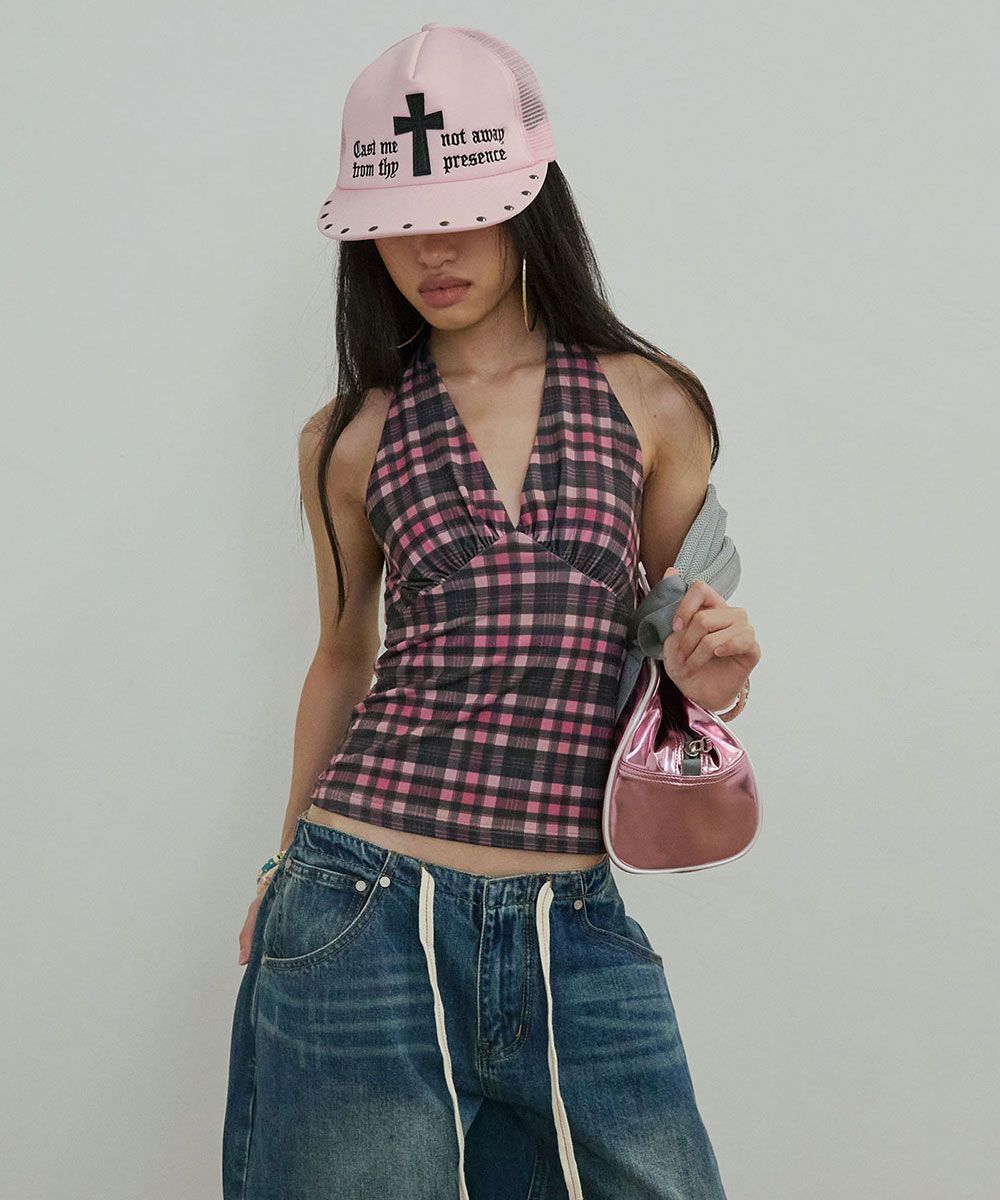 SCULPTOR 十字網布帽 粉色 SC26S612PK