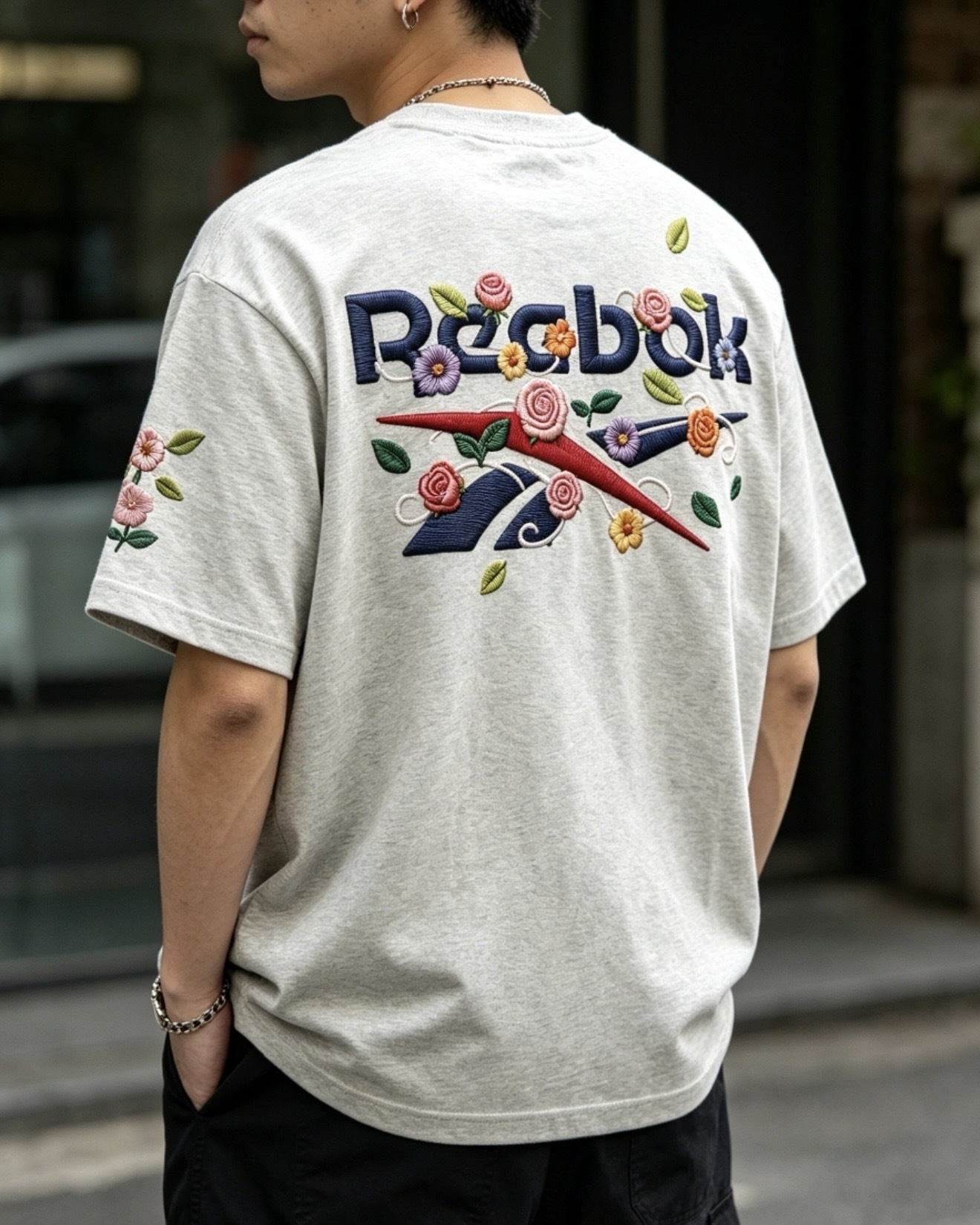 預購 Reebok 280g 高磅數 「彩色花卉」短T
