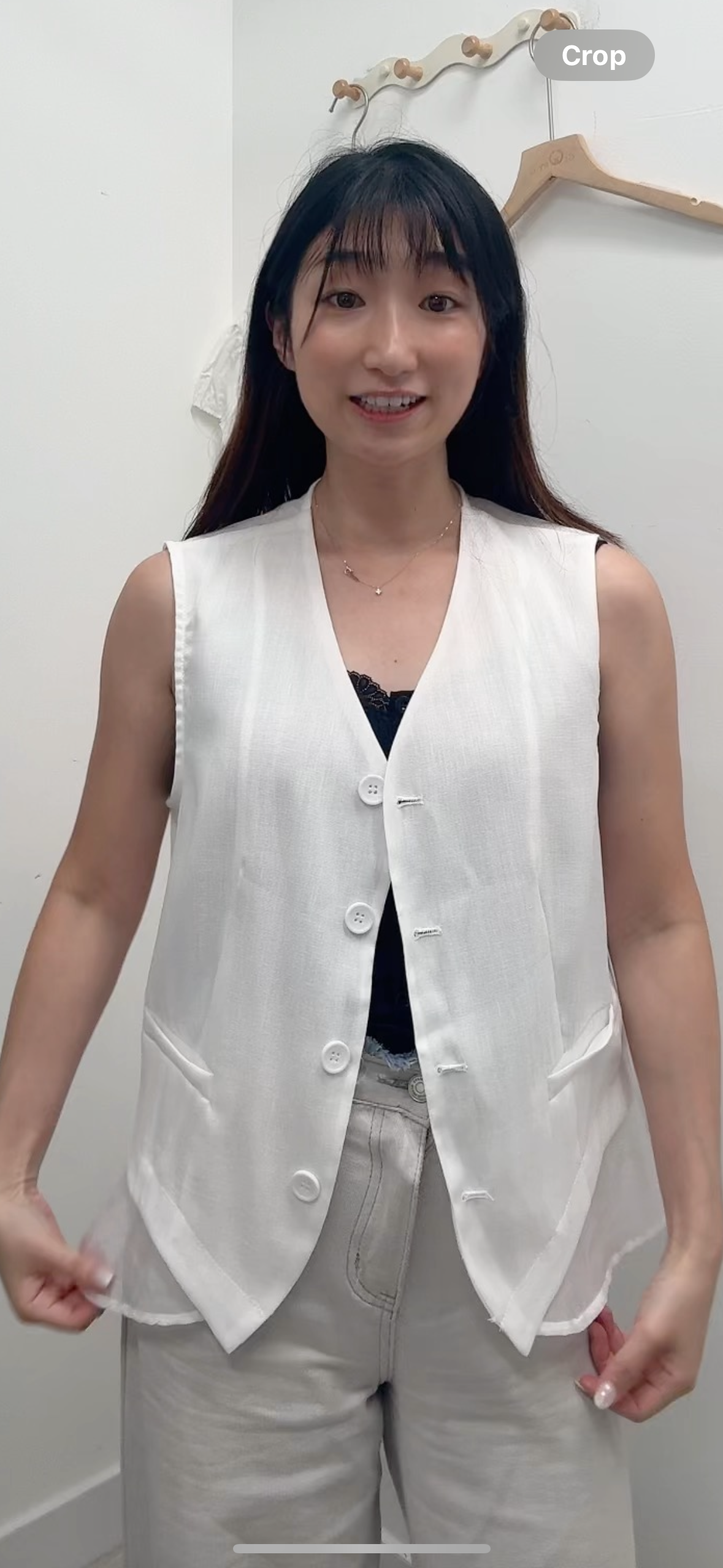 亞麻透透層次馬甲