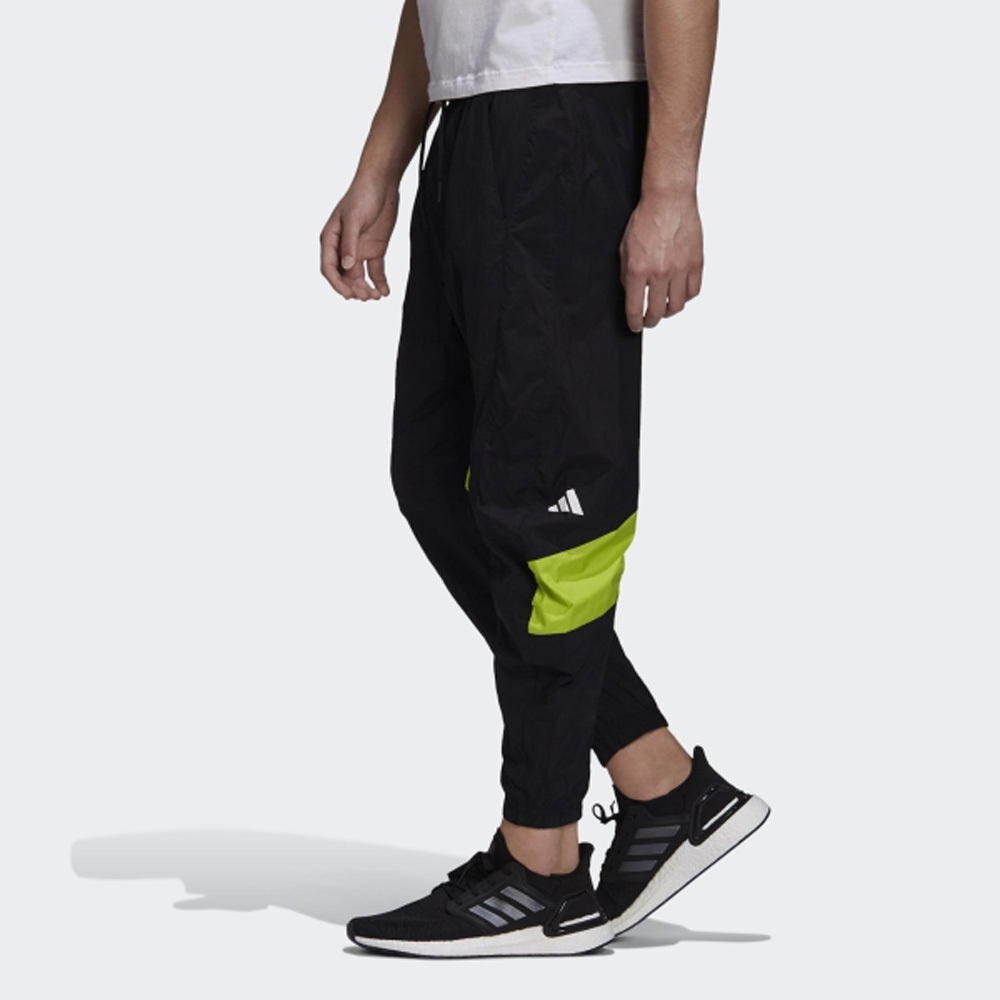 ADIDAS 長褲 WOVEN TAPE TRACK 黑螢光 訓練 運動褲 男 GC9912