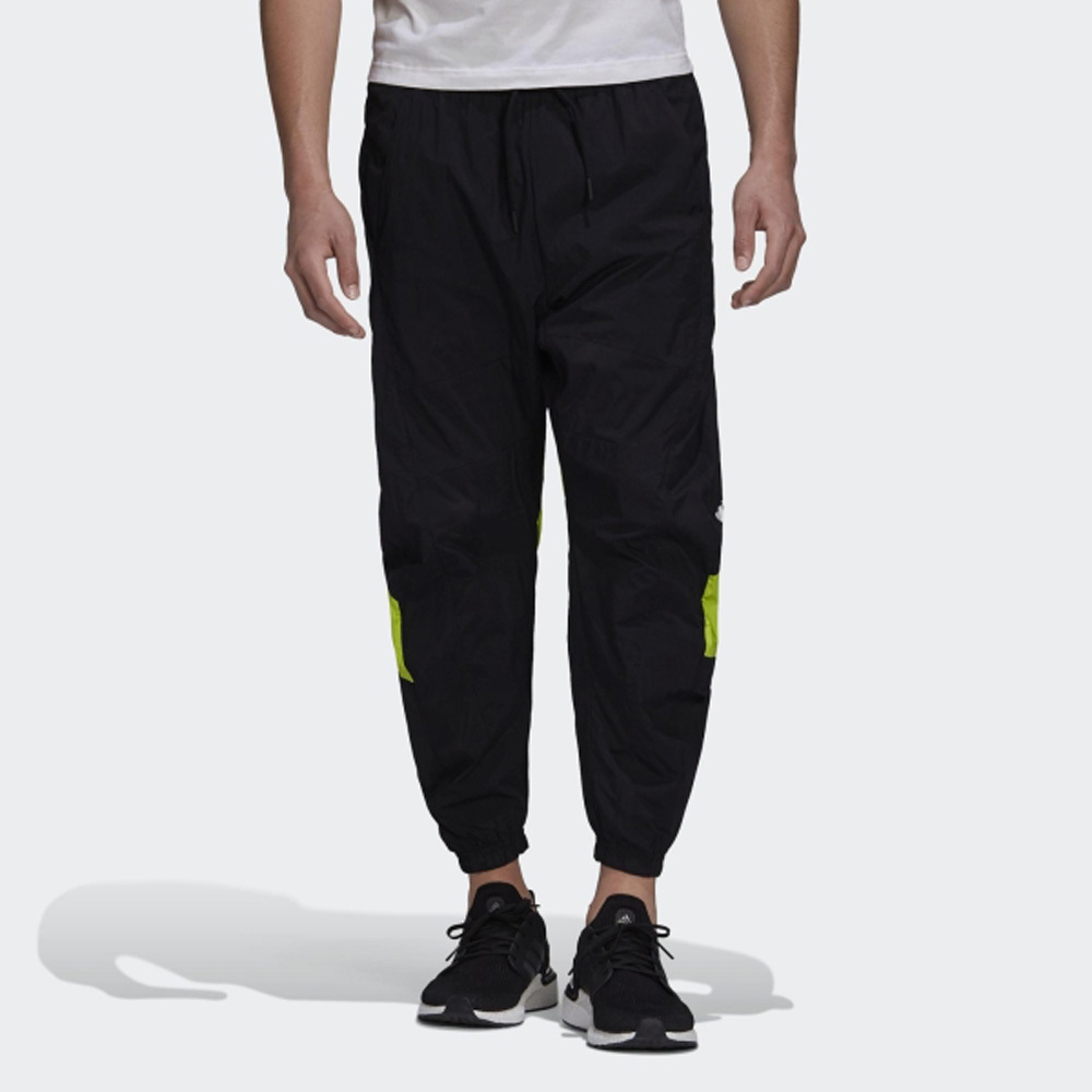 ADIDAS 長褲 WOVEN TAPE TRACK 黑螢光 訓練 運動褲 男 GC9912