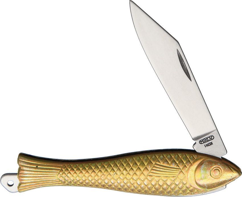 Mikov 捷克經典折疊魚刀 金色