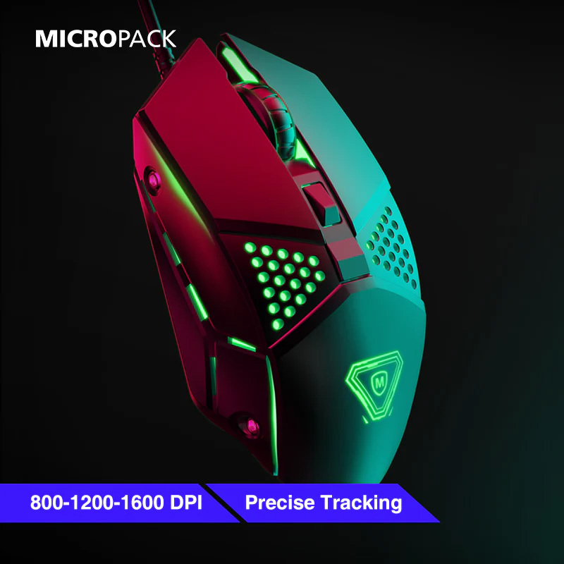 Micropack 4 In 1 Wired Rainbow Gaming Keyboard and Mouse Combo GC-410