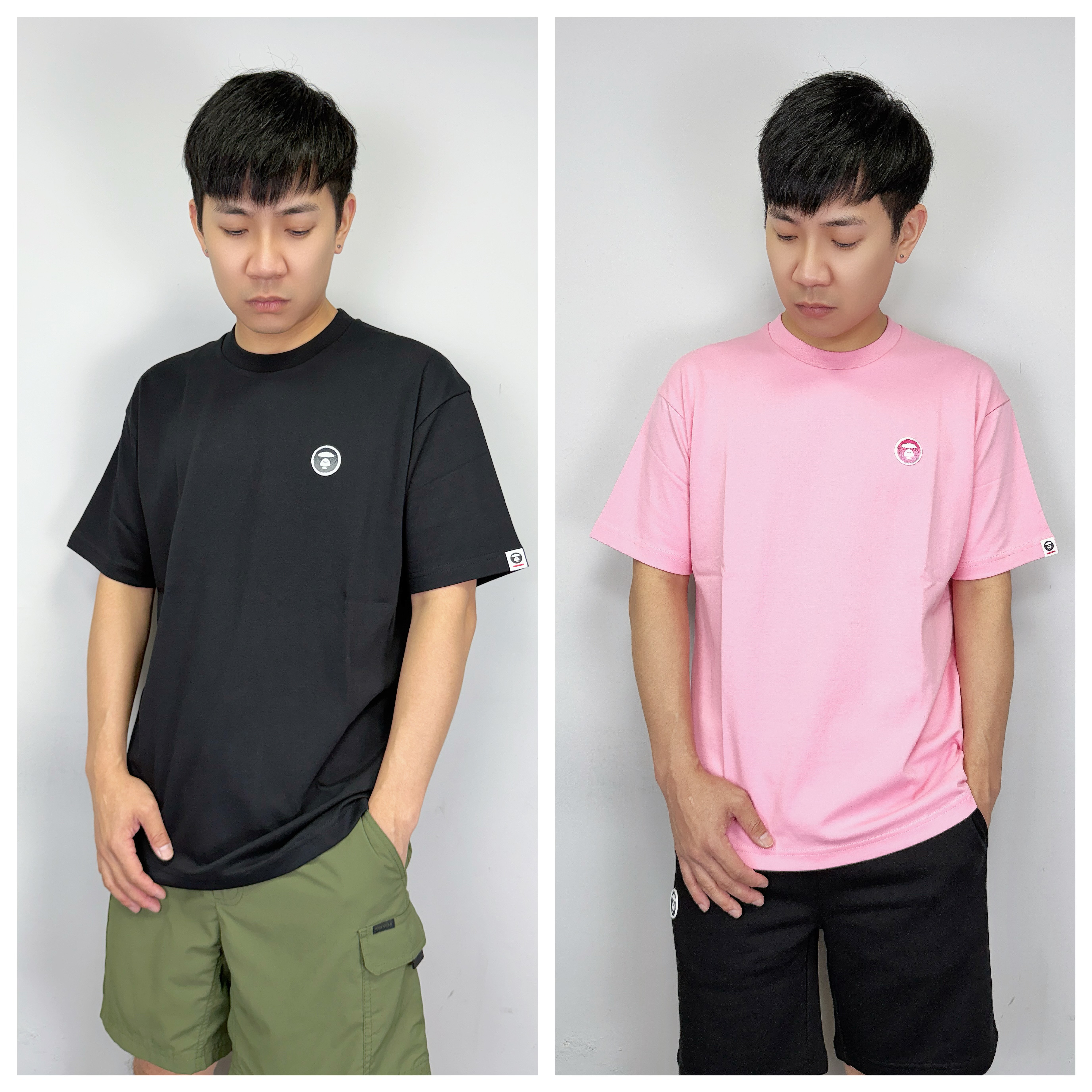 AAPE 猿猴植絨小標 涼感 短袖上衣 短T