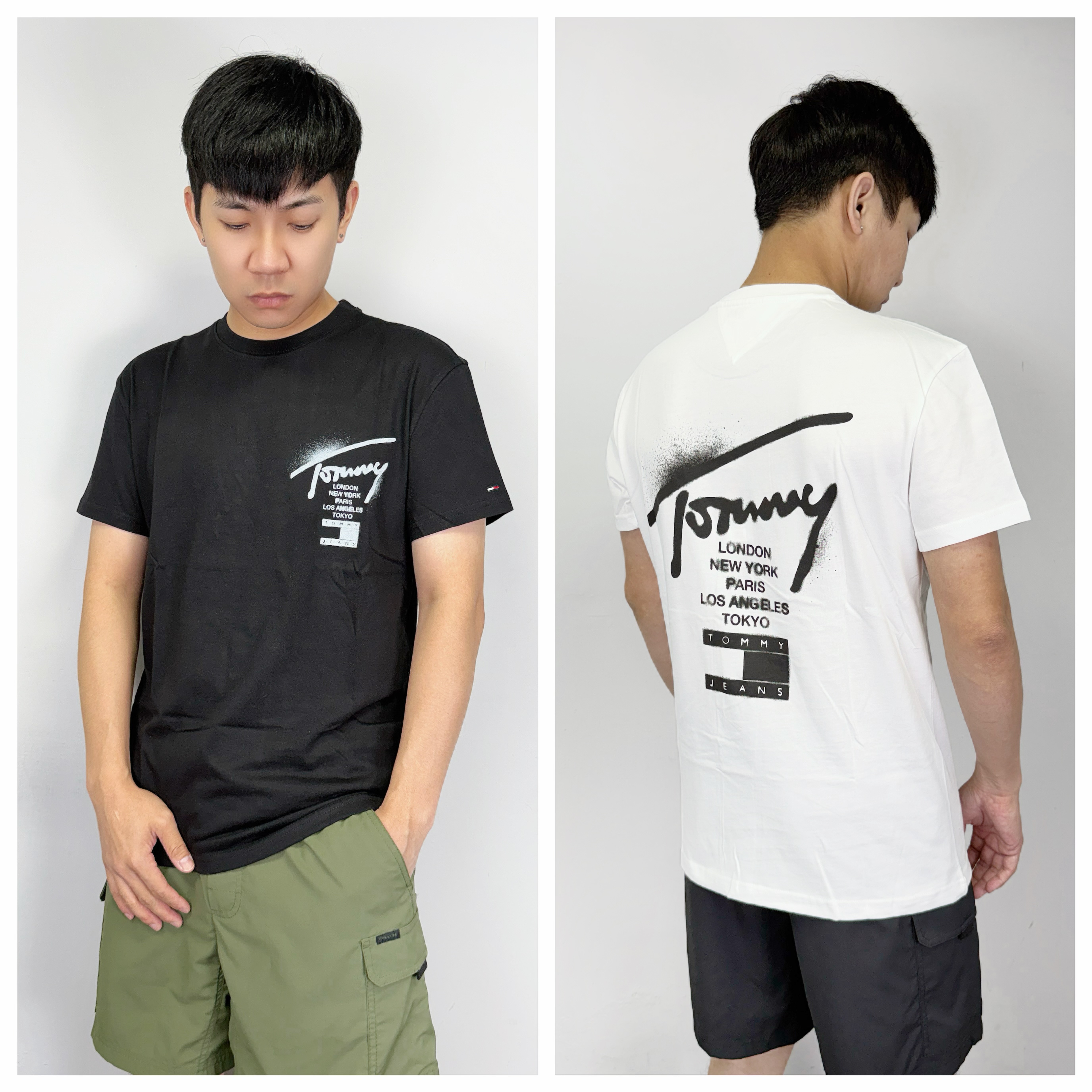 Tommy Jeans 潑墨草寫字母 短袖上衣 短T