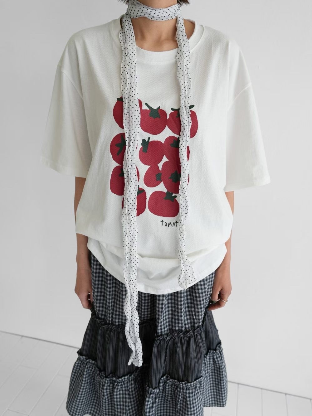 簡約插畫蕃茄Tee 兩色入