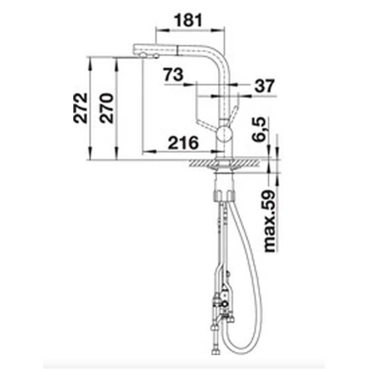 Blanco "Fontas II" 523128 + 3M AP2-C405 3-in-1 filer mixer tap