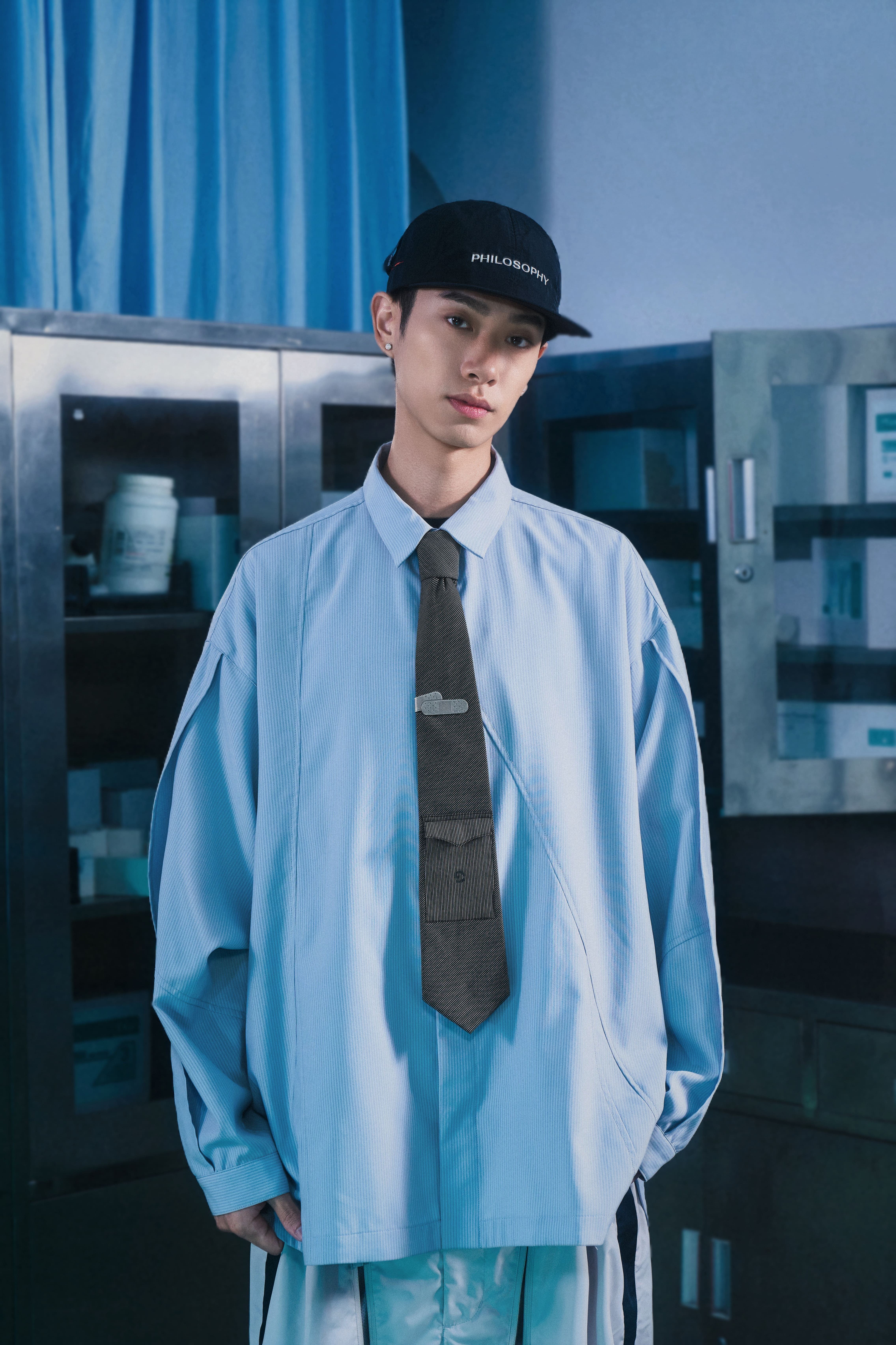 GOOPiMADE GTie-01 Hide in Striped Tie - Black