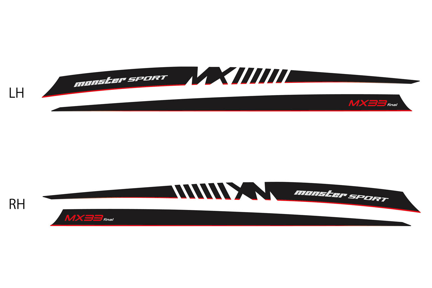 MONSTER SPORT MX33FINAL 車身貼紙 拉花 SUZUKI SWIFT SPORT ZC33S