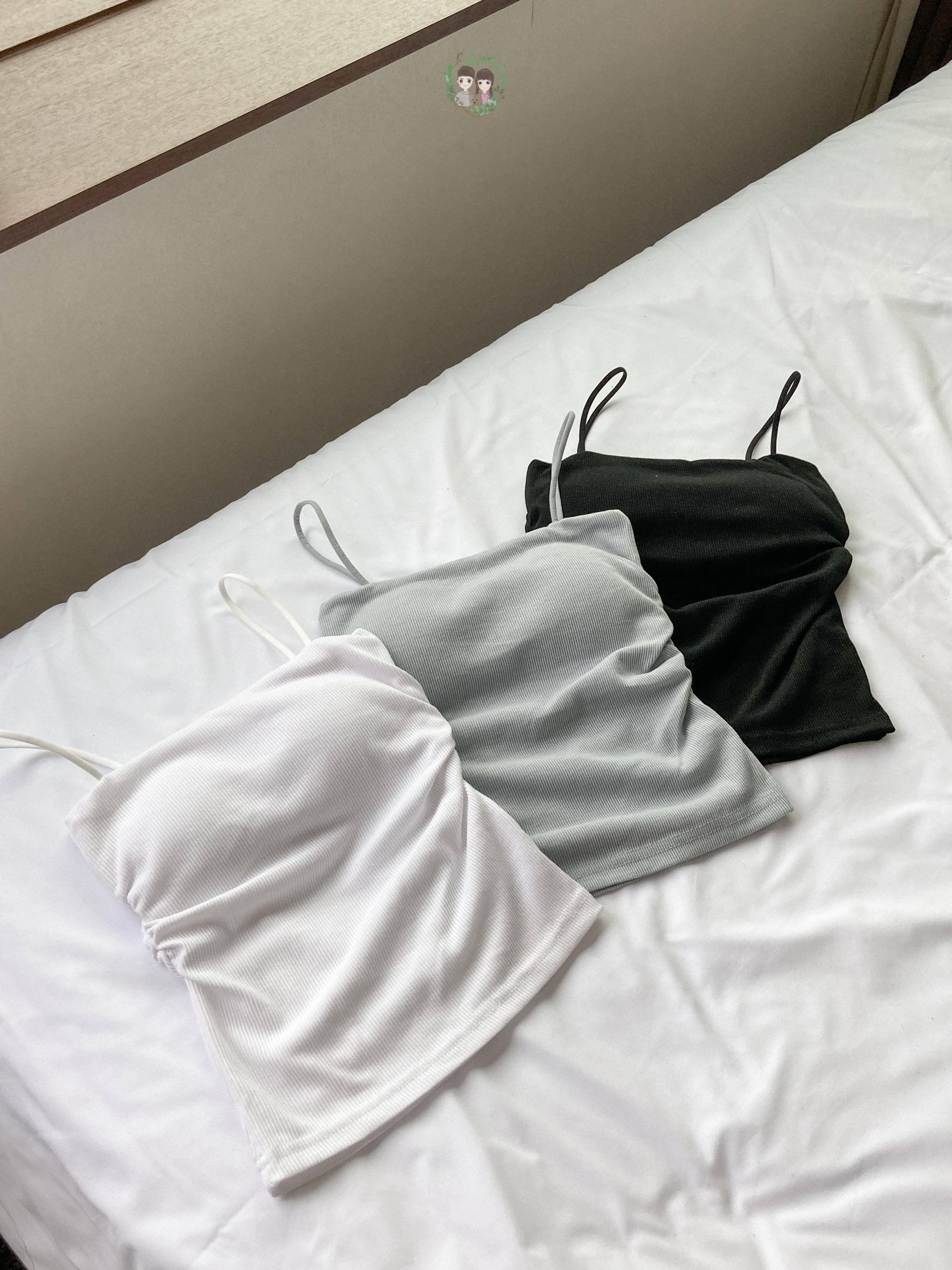 5月份連線贈品 - All-match！幼坑直紋Bra Top