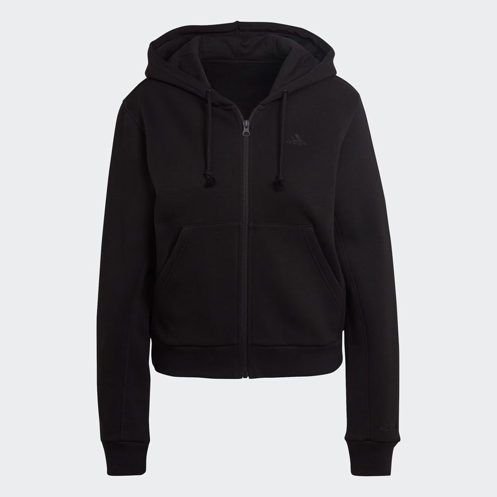 ADIDAS 外套 W ALL SZN FZ HD 全黑 基本款 連帽外套 女 HC8848