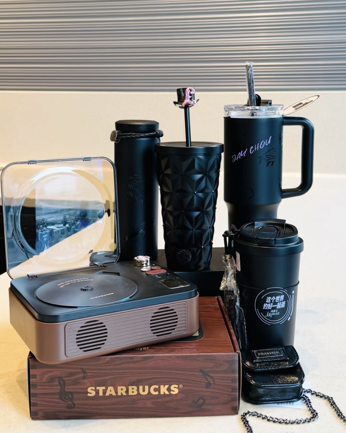 STARBUCKS 星巴克 x 周杰倫 咖啡序曲JAY系列 霧面黑 隨行杯 保溫杯 吸管杯 聯名款 共4款