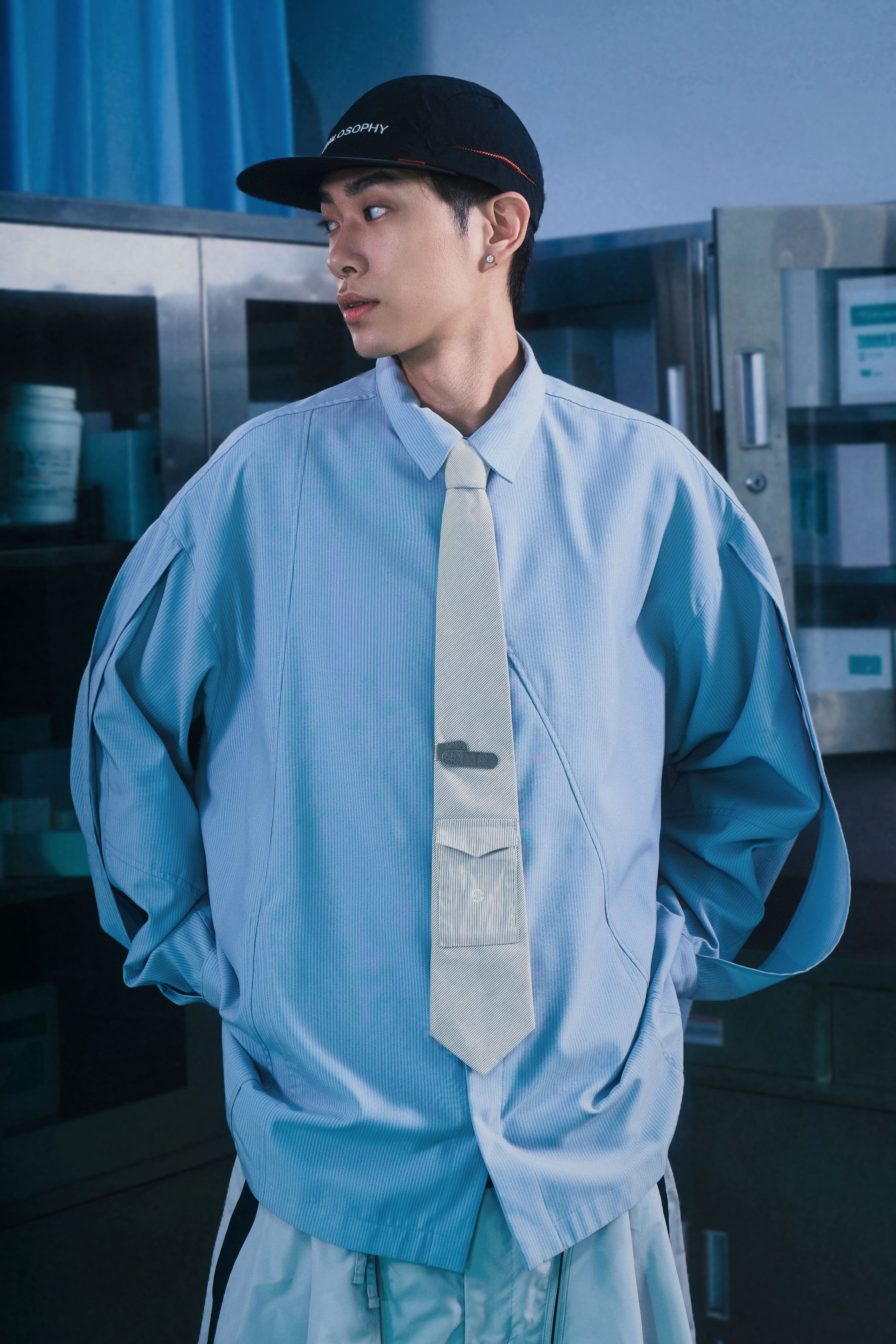 GOOPiMADE GTie-01 Hide in Striped Tie - Sky