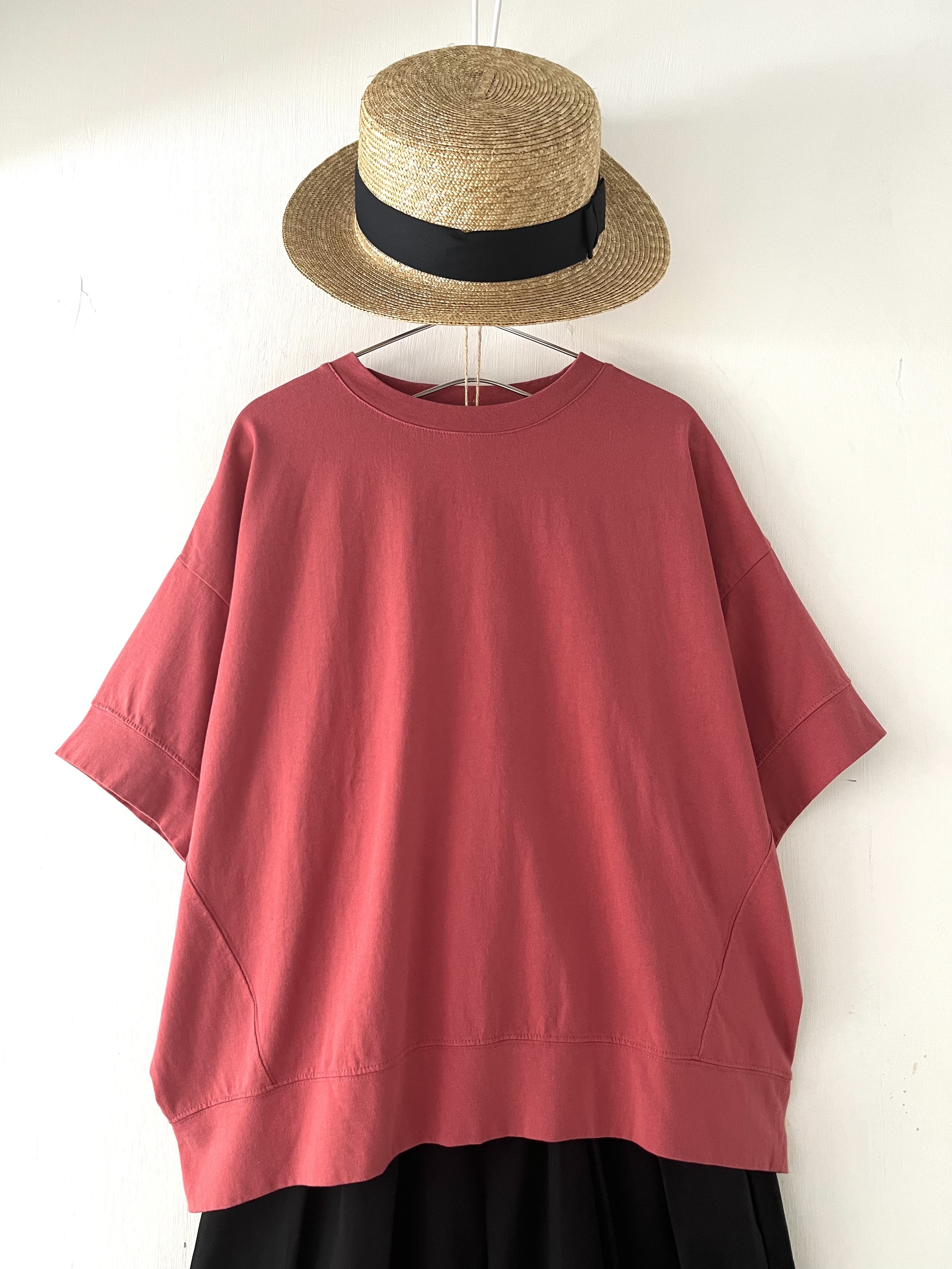 Sloe西瓜紅色圓領top