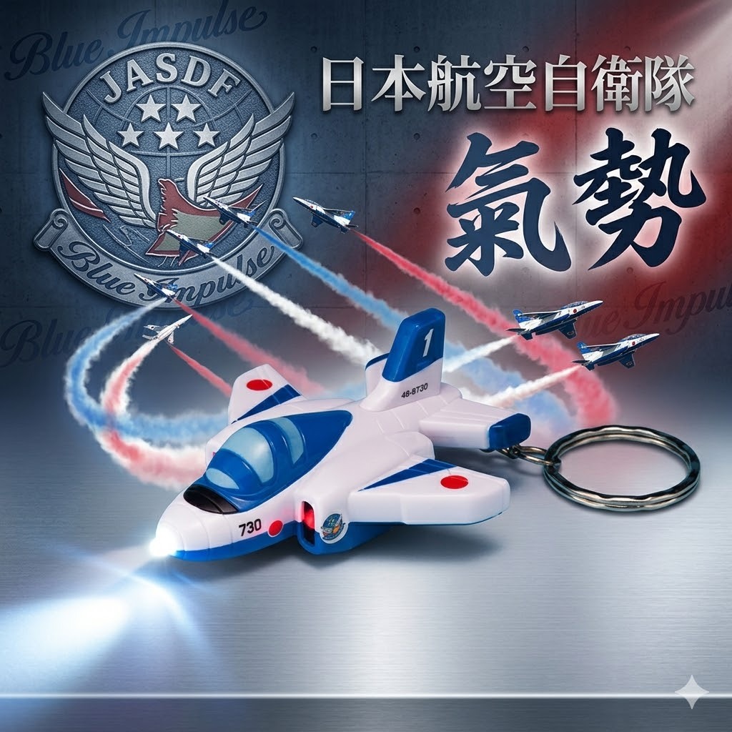 T-4藍色衝擊波戰機燈光鑰匙圈