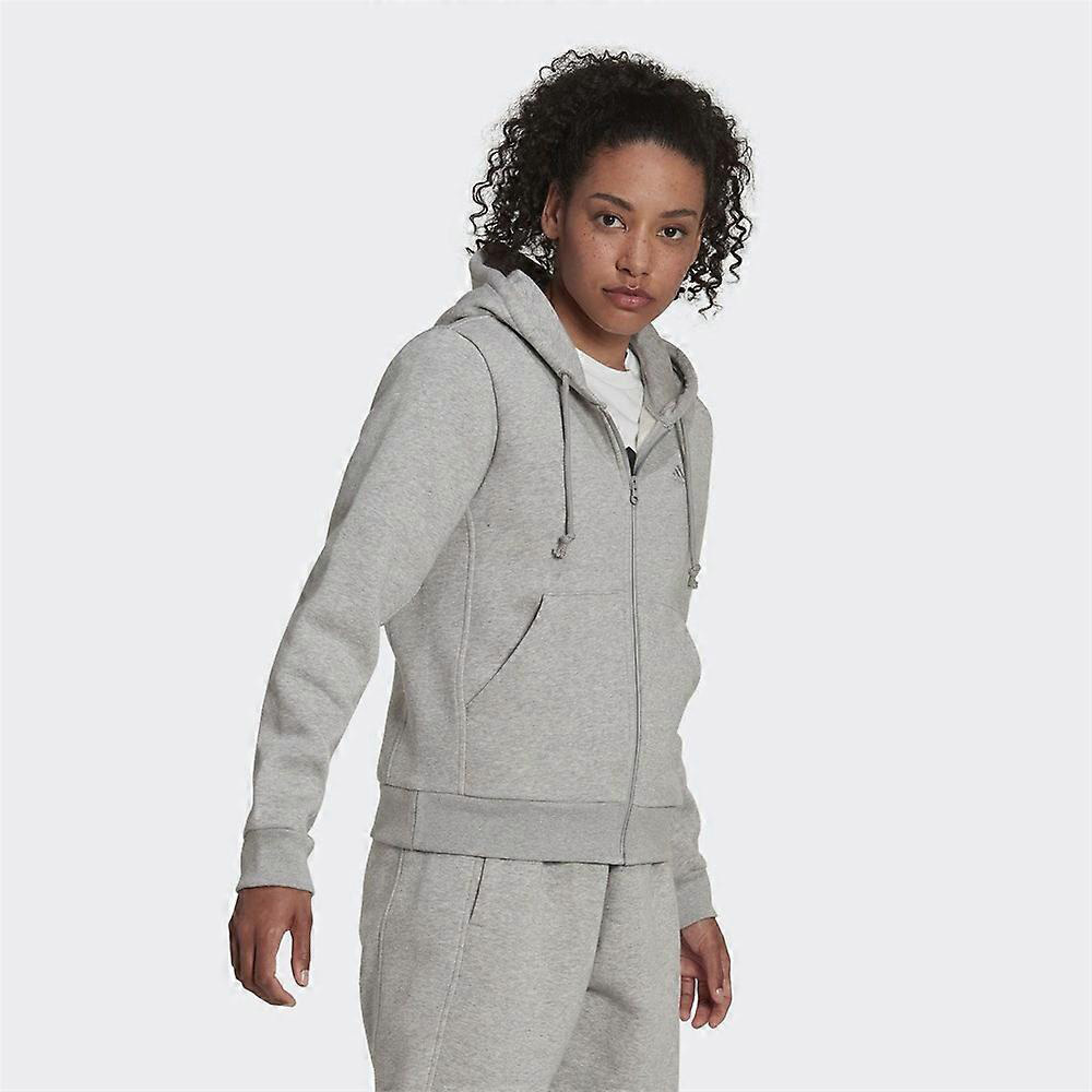 ADIDAS 外套 W ALL SZN FZ HD 全灰 基本款 連帽外套 女 HJ8010