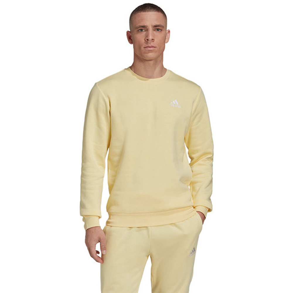 ADIDAS 大學T SWEATSHIRT 黃色 基本款 長袖 男 HL2285