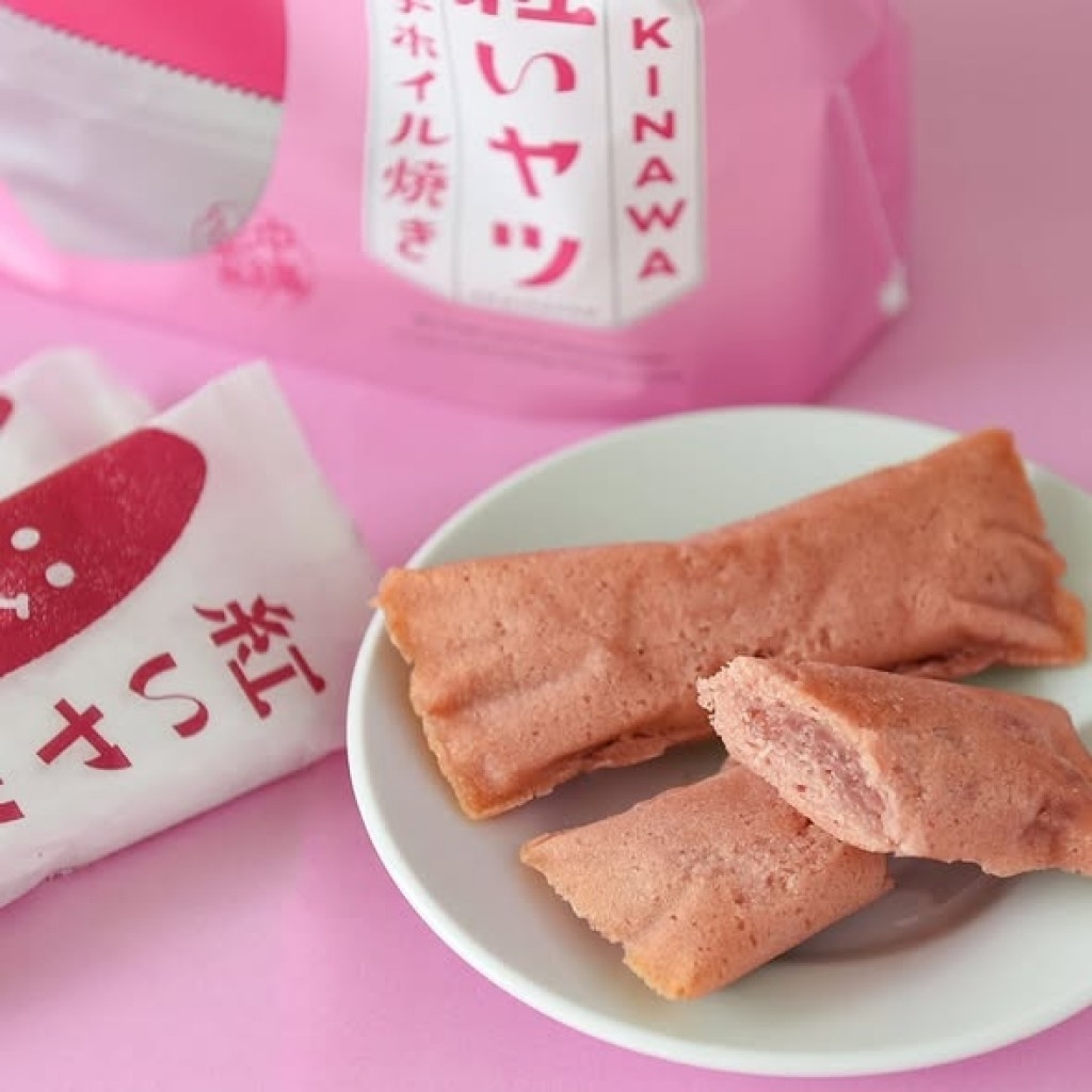 (預購商品) 南西食品 沖繩久米島紅芋地瓜箔燒蛋糕巾著袋 3枚入
