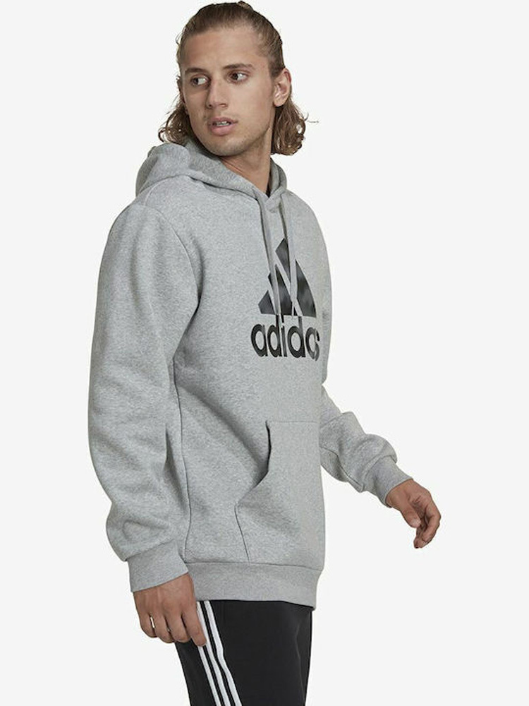ADIDAS 帽T ESSENTIALS 灰色 LOGO 經典 長袖 男 HL6927