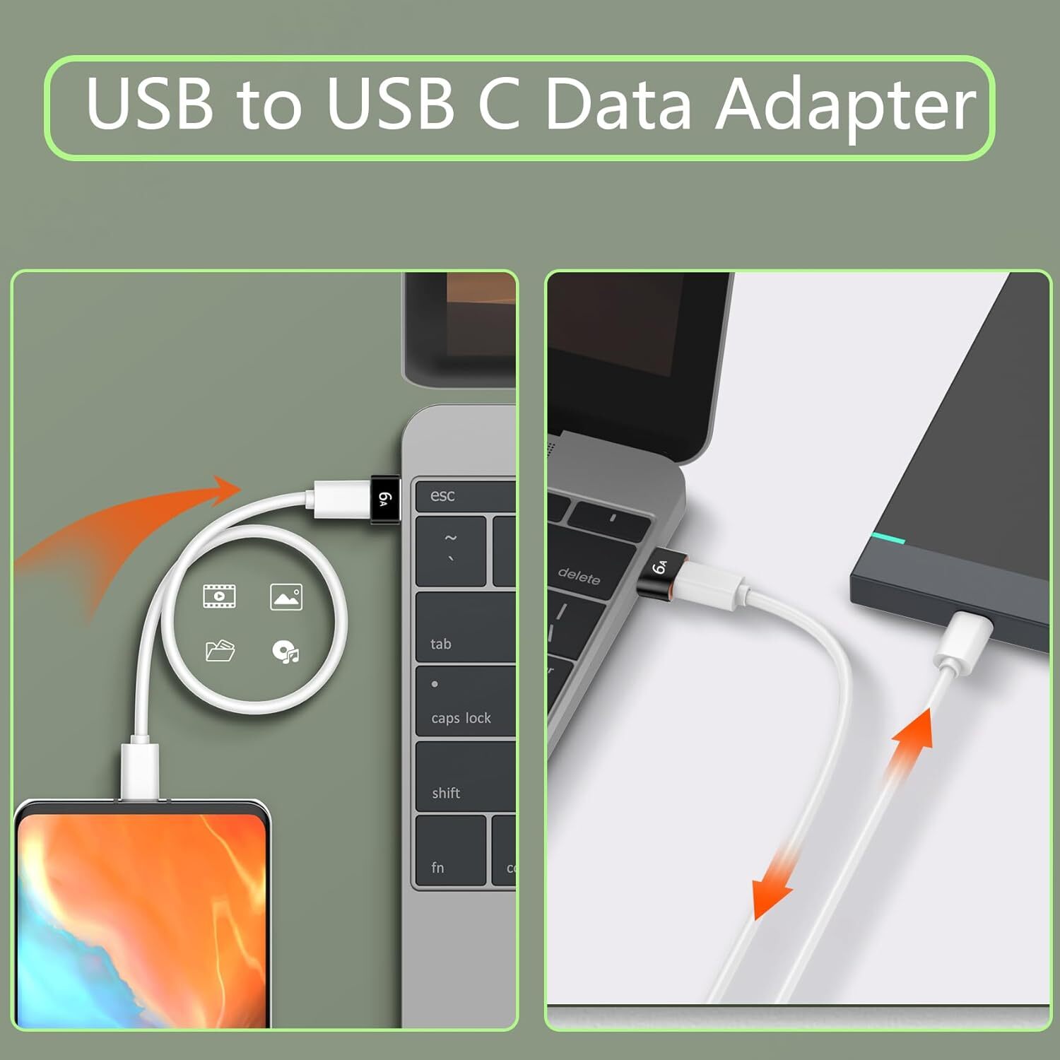 USB-A 轉 Type-C 多功轉接器 (支援充電及OTG功能)