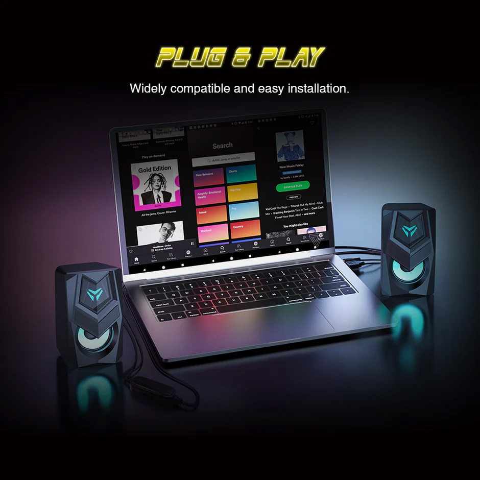 Micropack Wired Rainbow Gaming Speakers GS-02