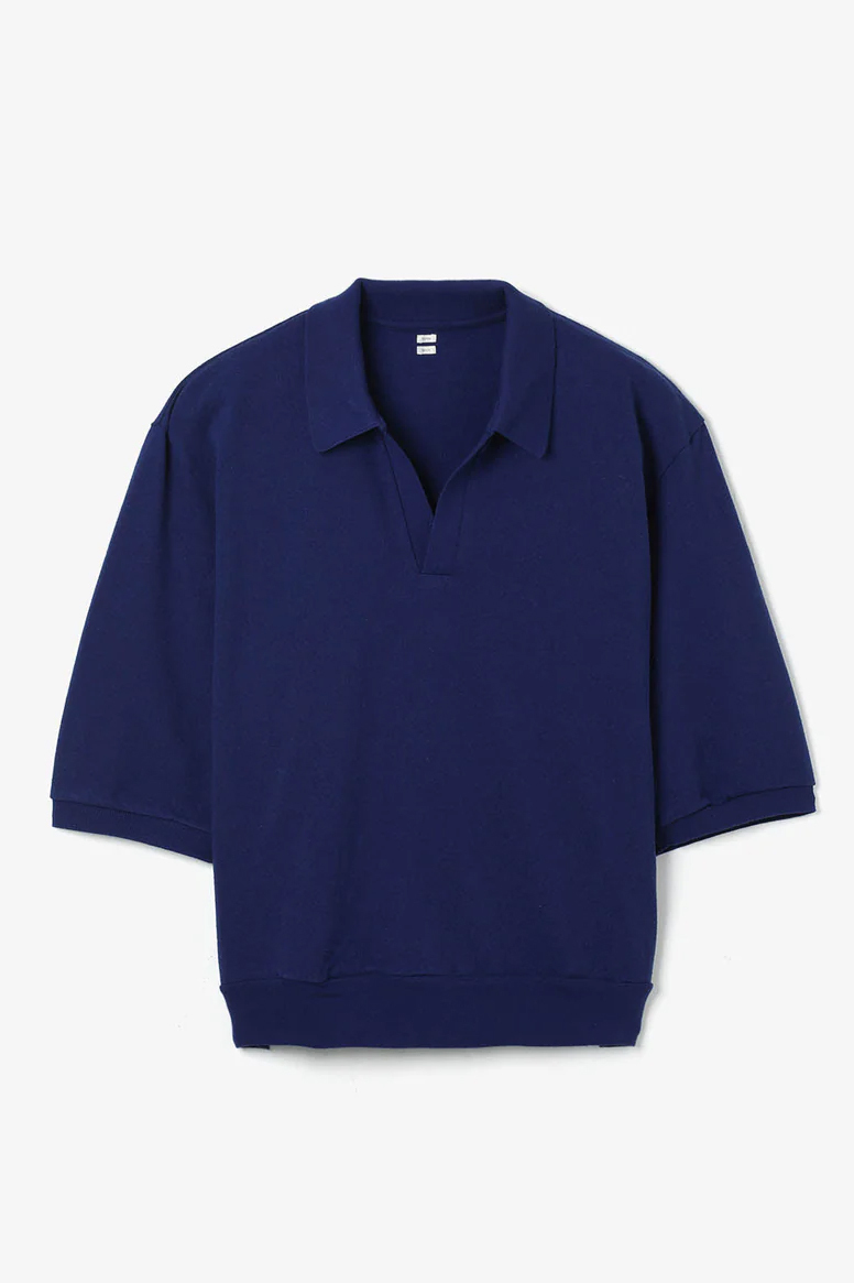BLURHMS CO/SILK NEP SKIPPER CROPPED SLEEVE (2COL)