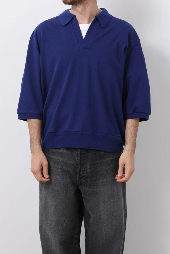 BLURHMS CO/SILK NEP SKIPPER CROPPED SLEEVE (2COL)