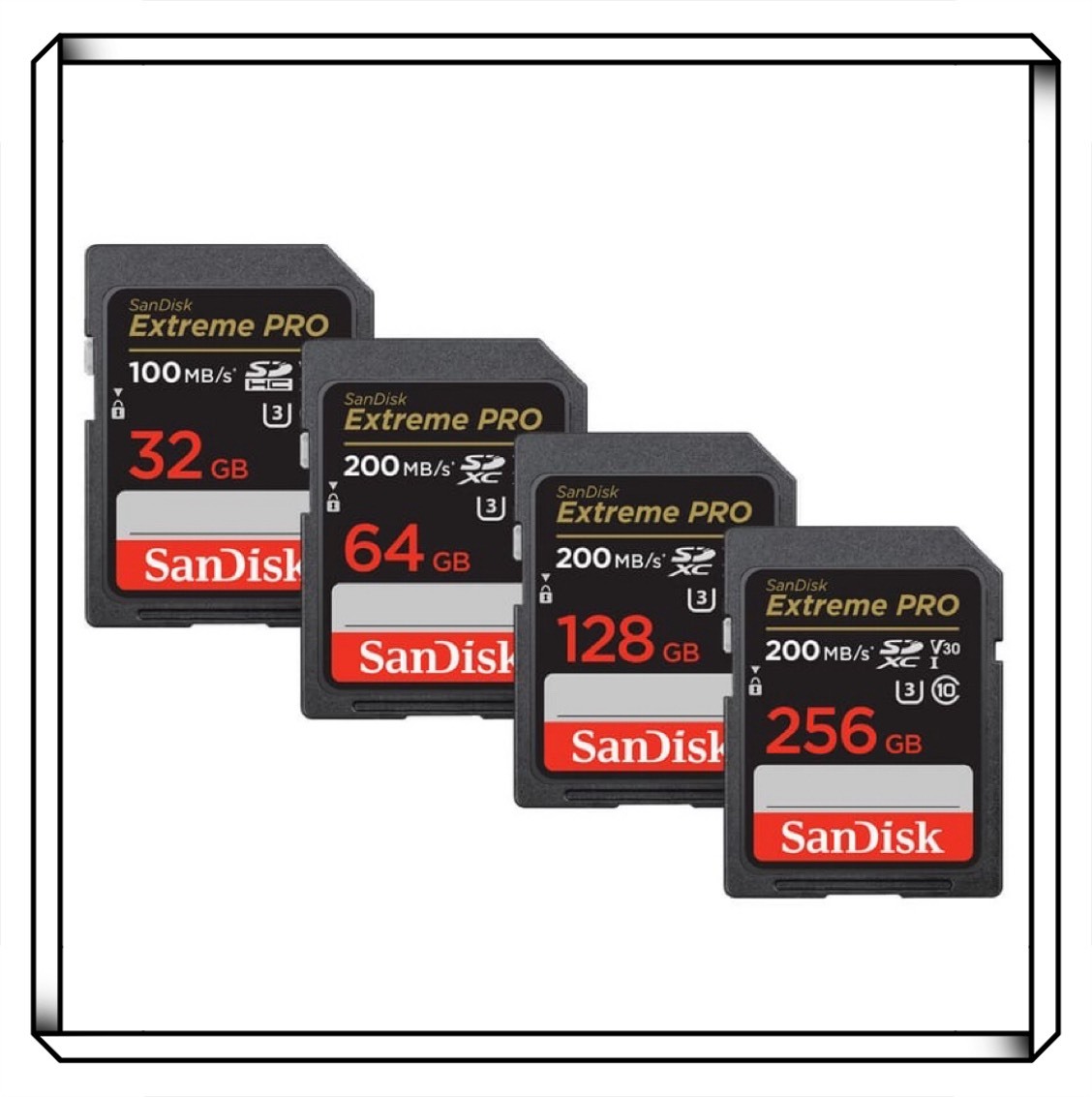 SanDisk Extreme Pro UHS-I V30 200MB/s 32GB 64G 128GB 256GB 512GB 1TB 專業級記憶卡