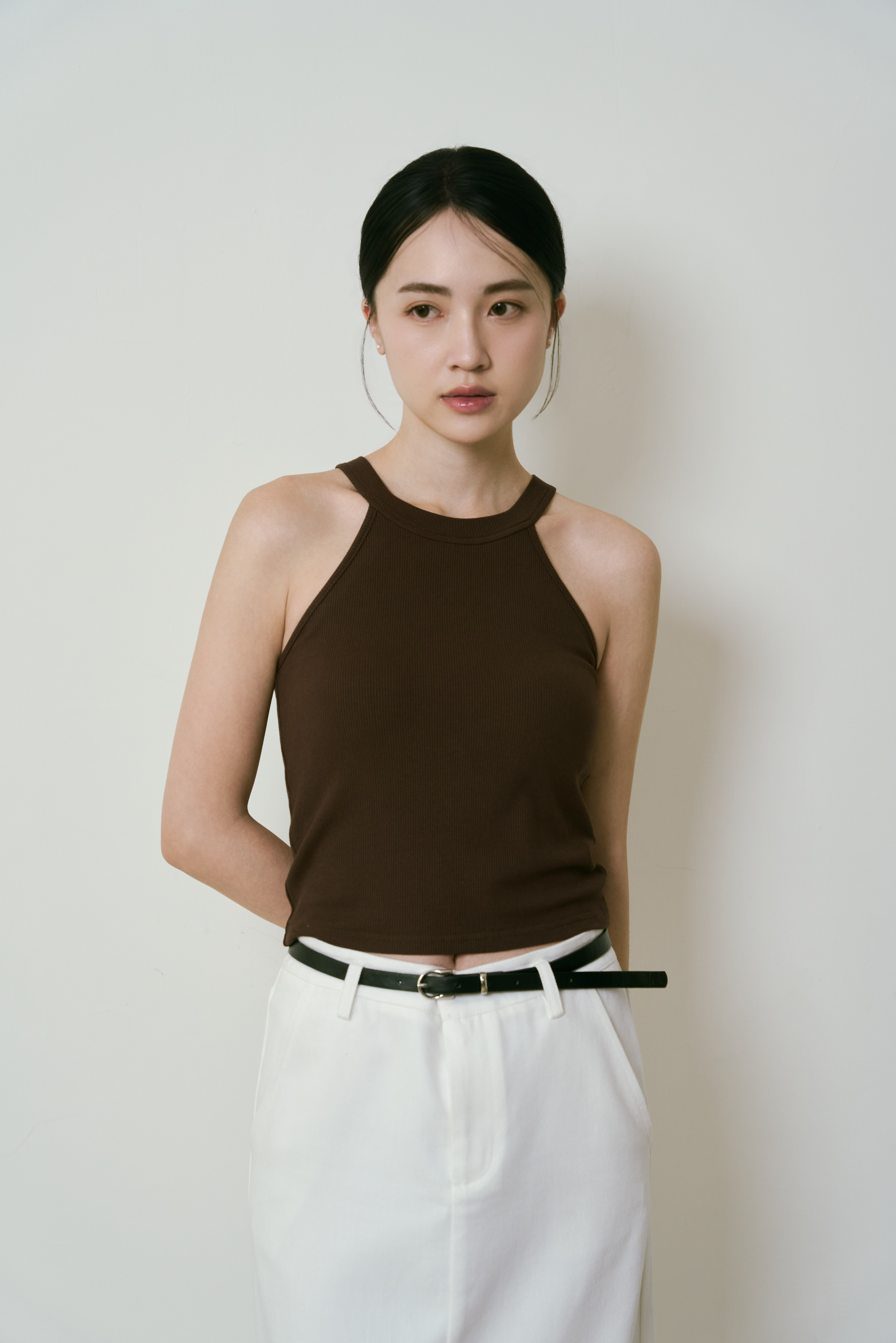 Gmade/不擠肉遮副乳削肩背心Bra Top-深咖【預購】